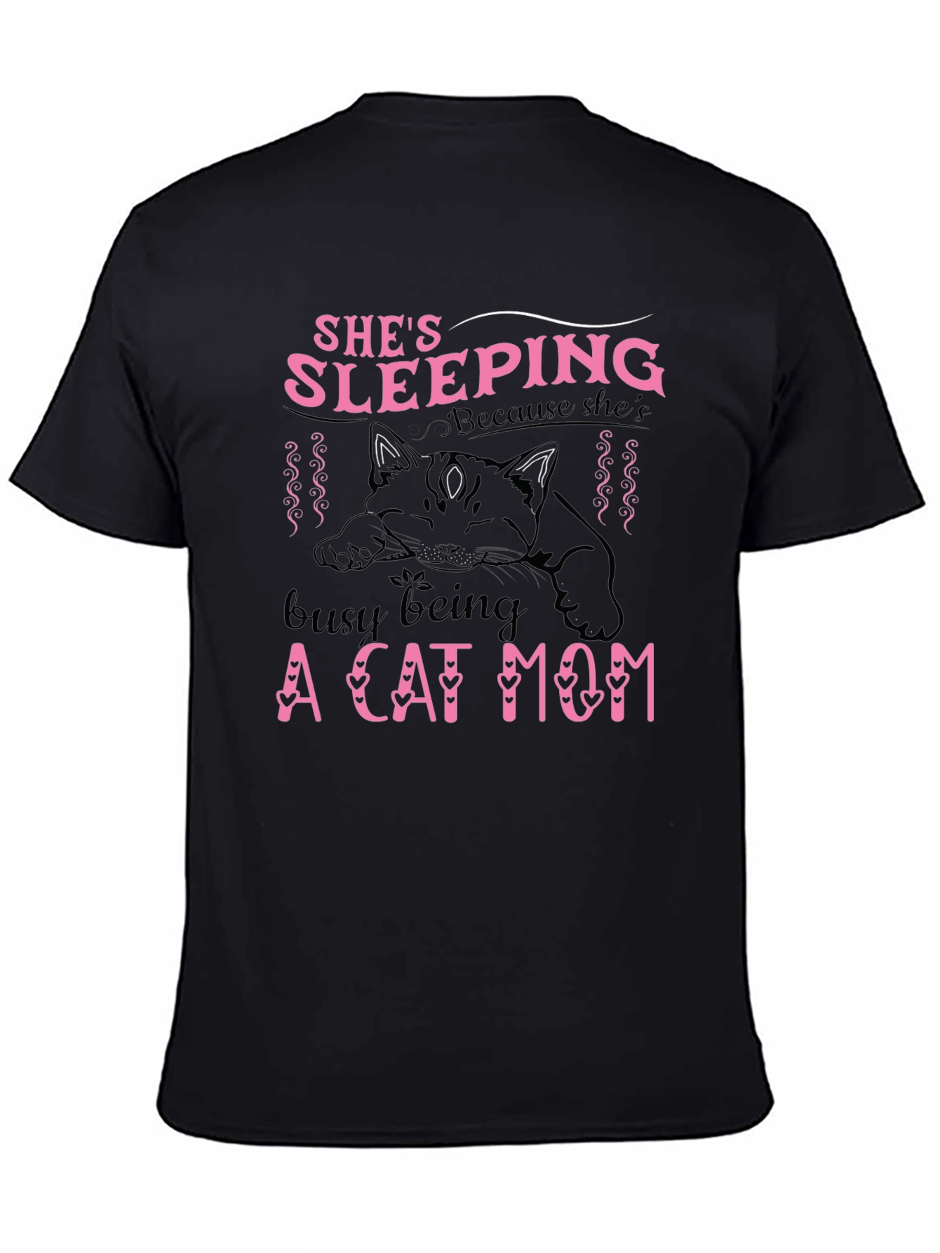 Shes Sleeping Cat Mom T-Shirt