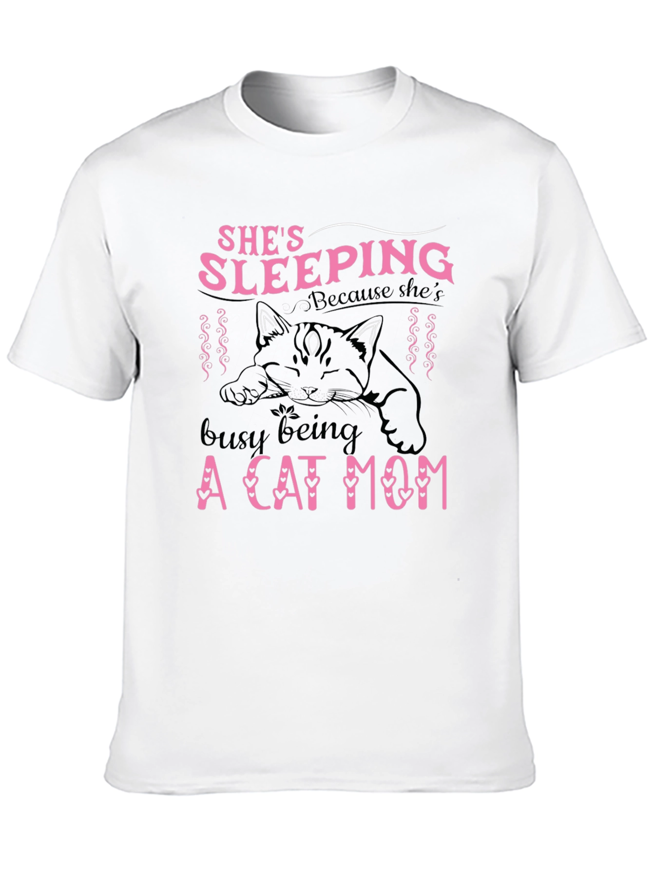 Shes Sleeping Cat Mom T-Shirt