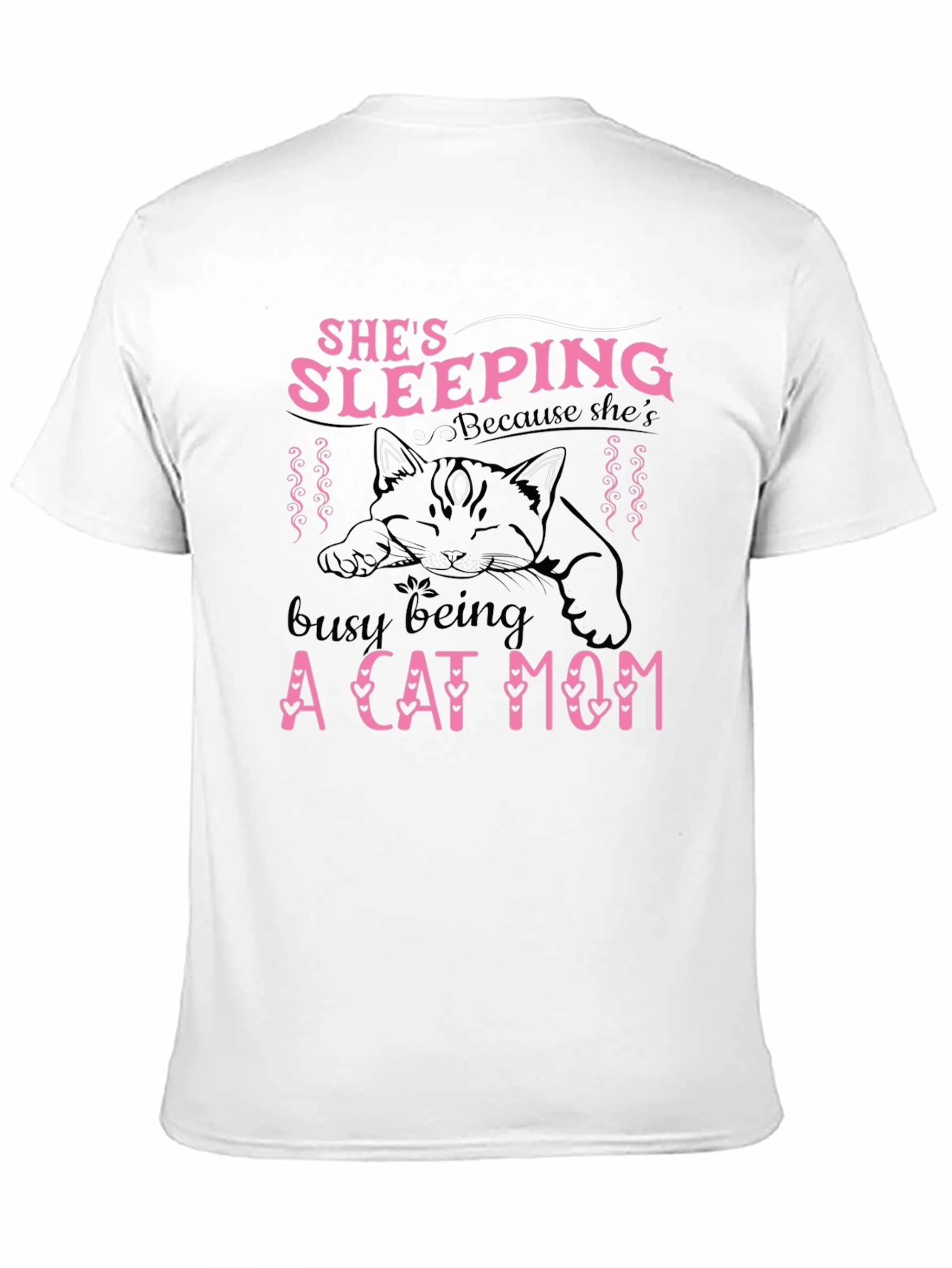Shes Sleeping Cat Mom T-Shirt