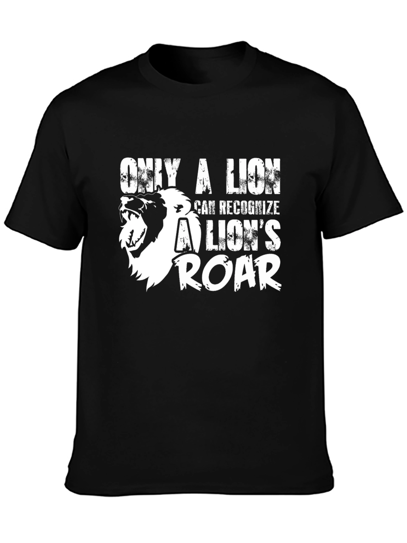 Lion Roar Graphic Tee - Black Animal T-Shirt
