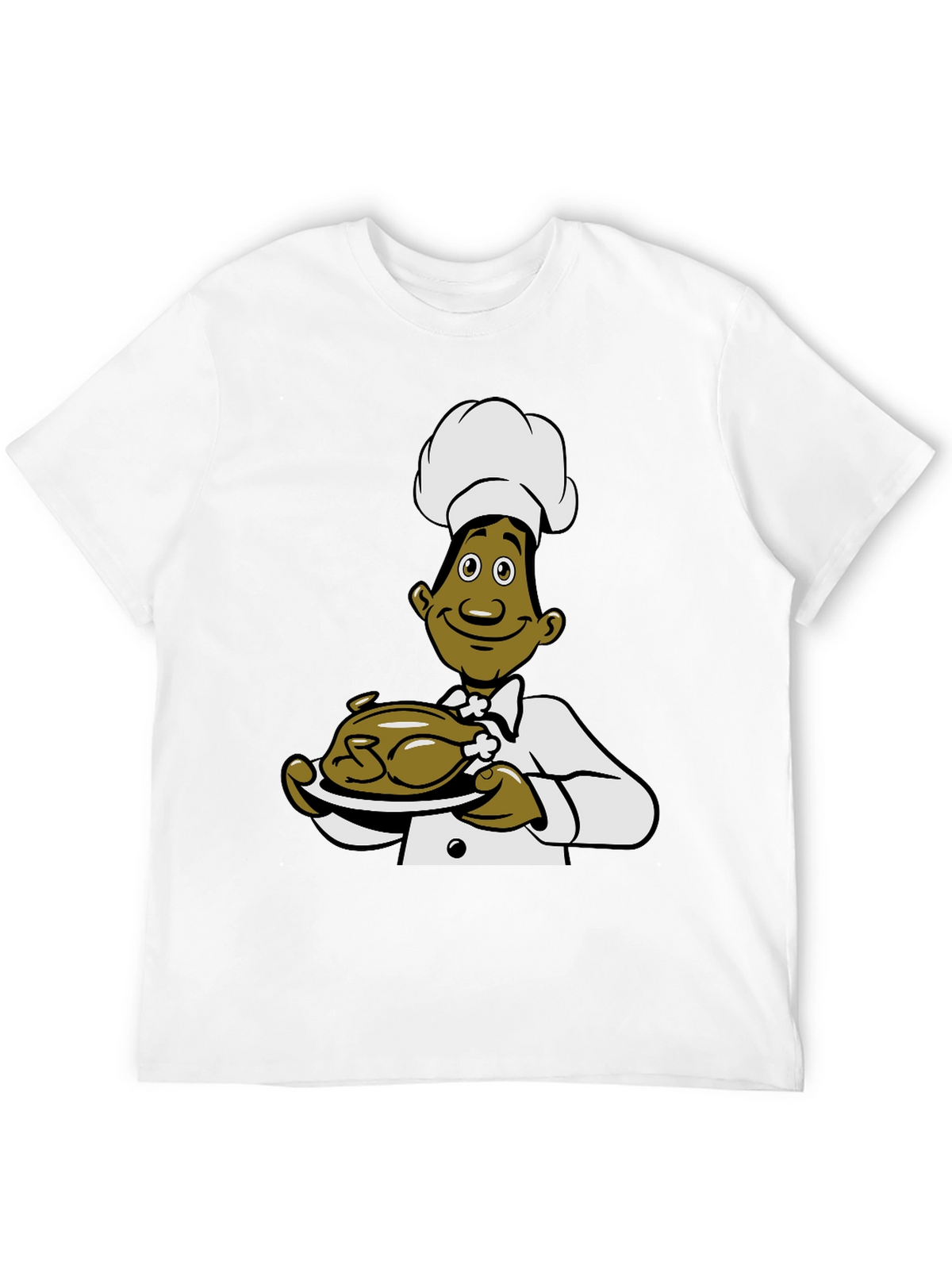 Chef Cartoon Black T-Shirt