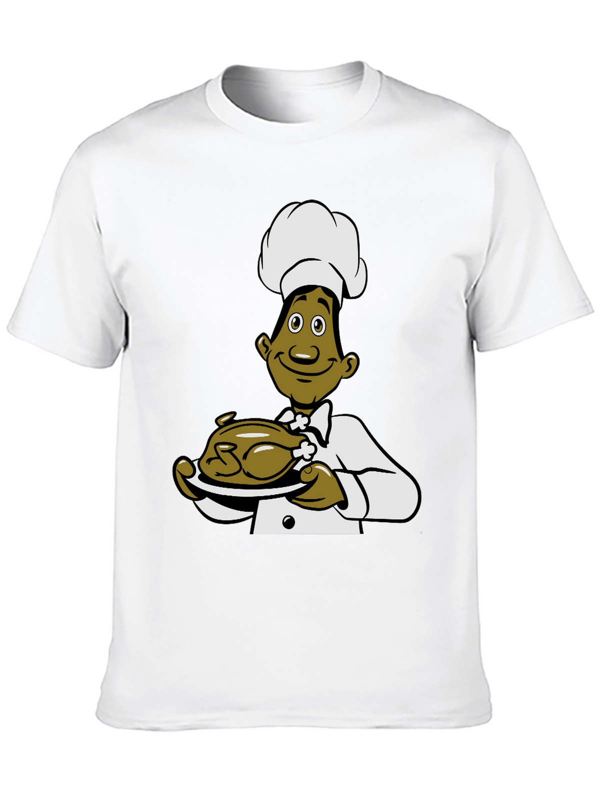 Chef Cartoon Black T-Shirt