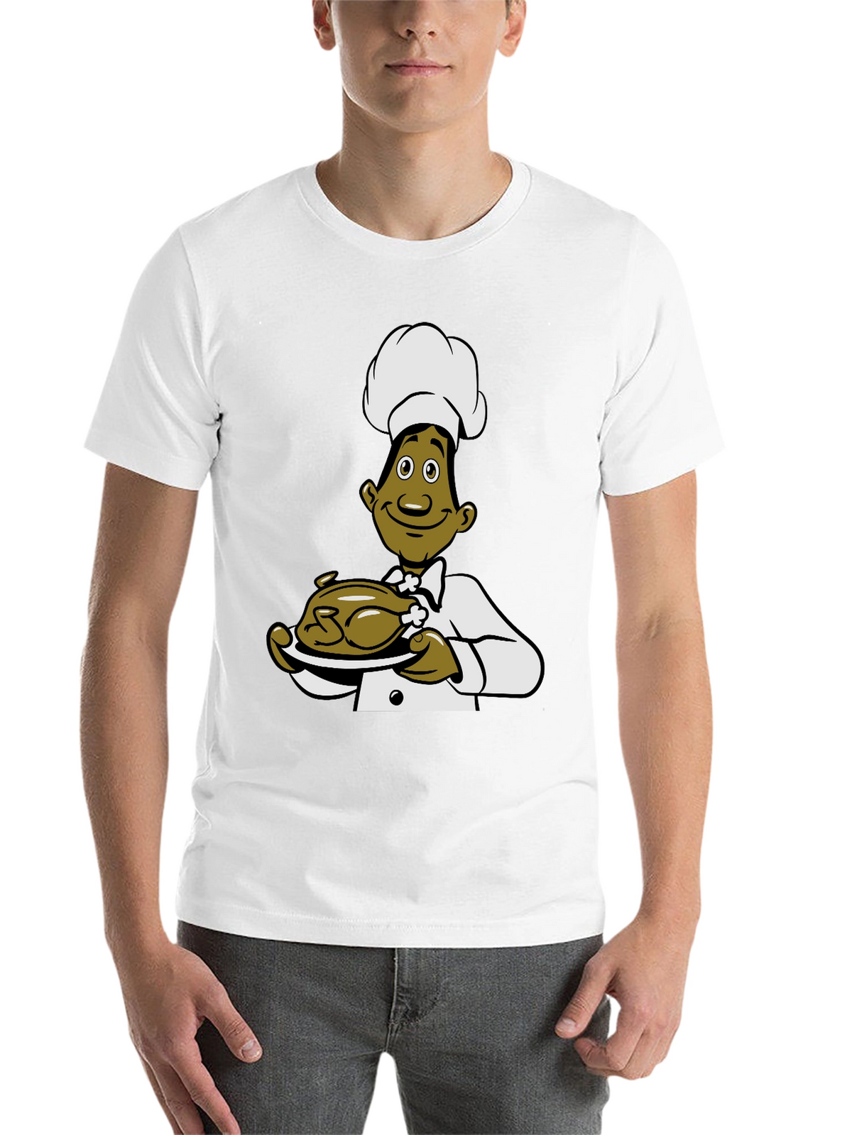 Chef Cartoon Black T-Shirt