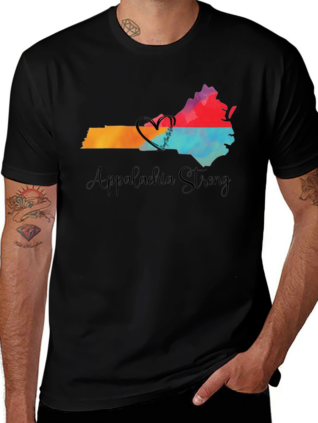 Appalachia Strong Black Graphic Tee