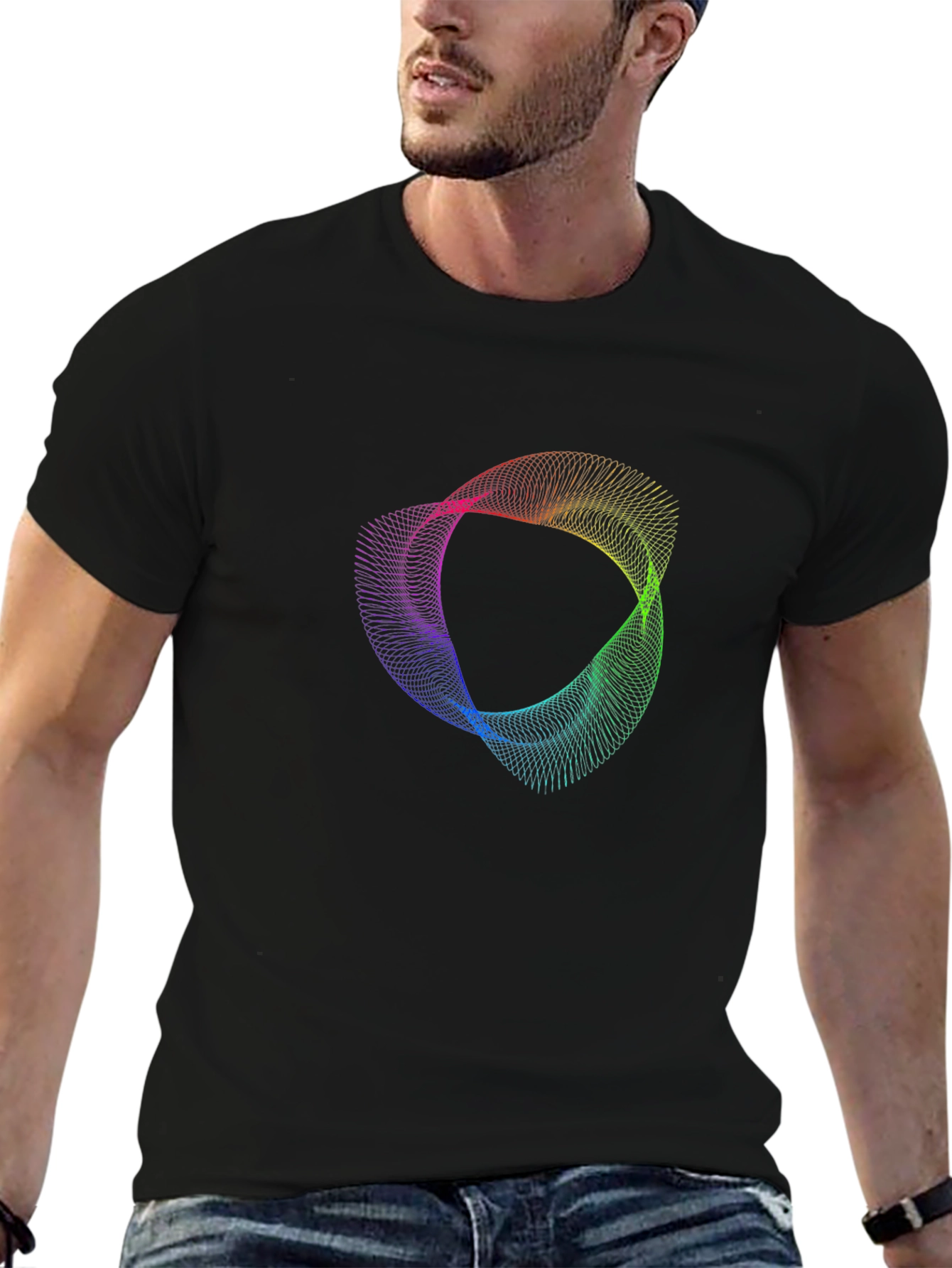 Abstract Rainbow Geometric Tee