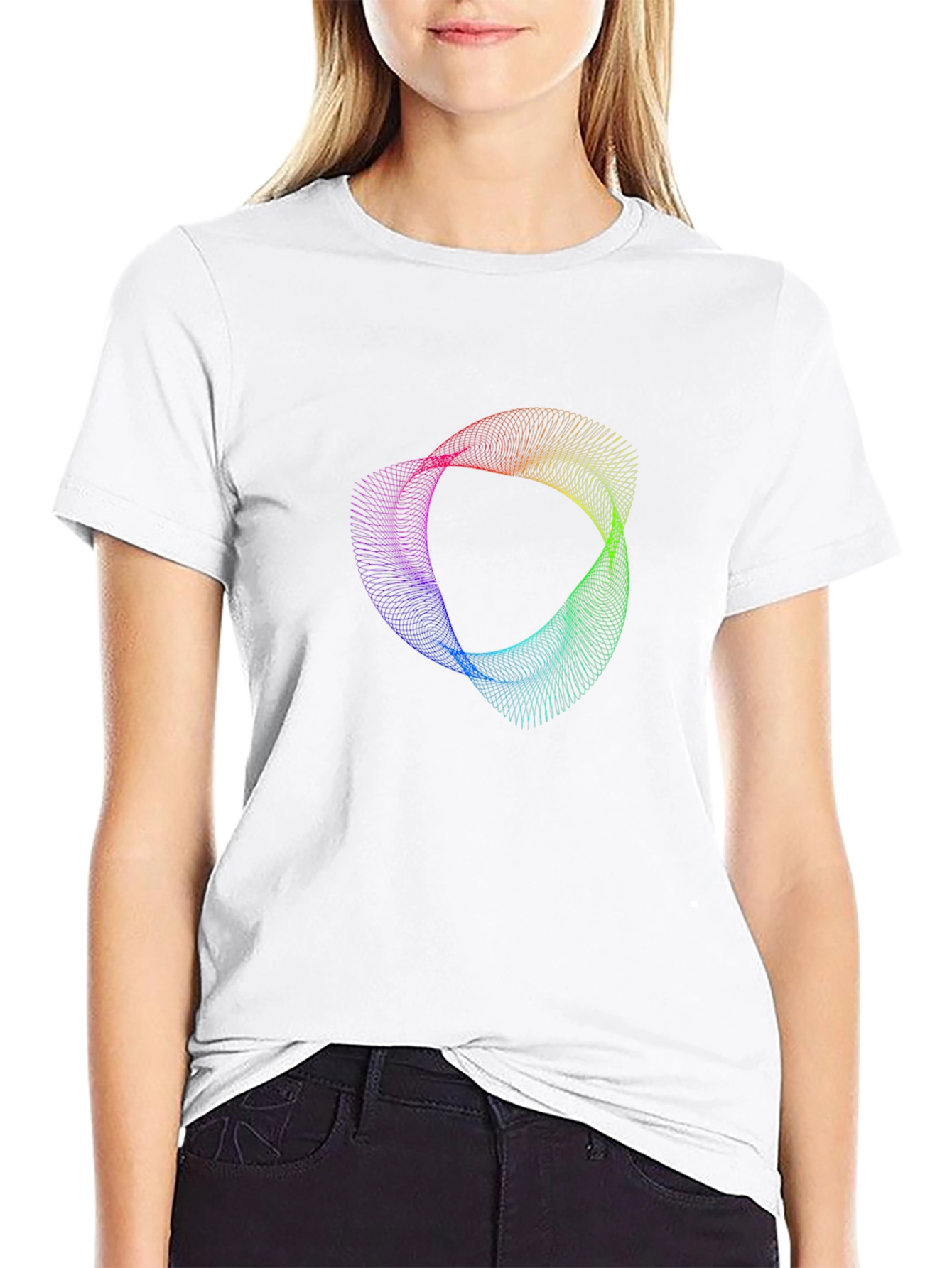 Abstract Rainbow Geometric Tee