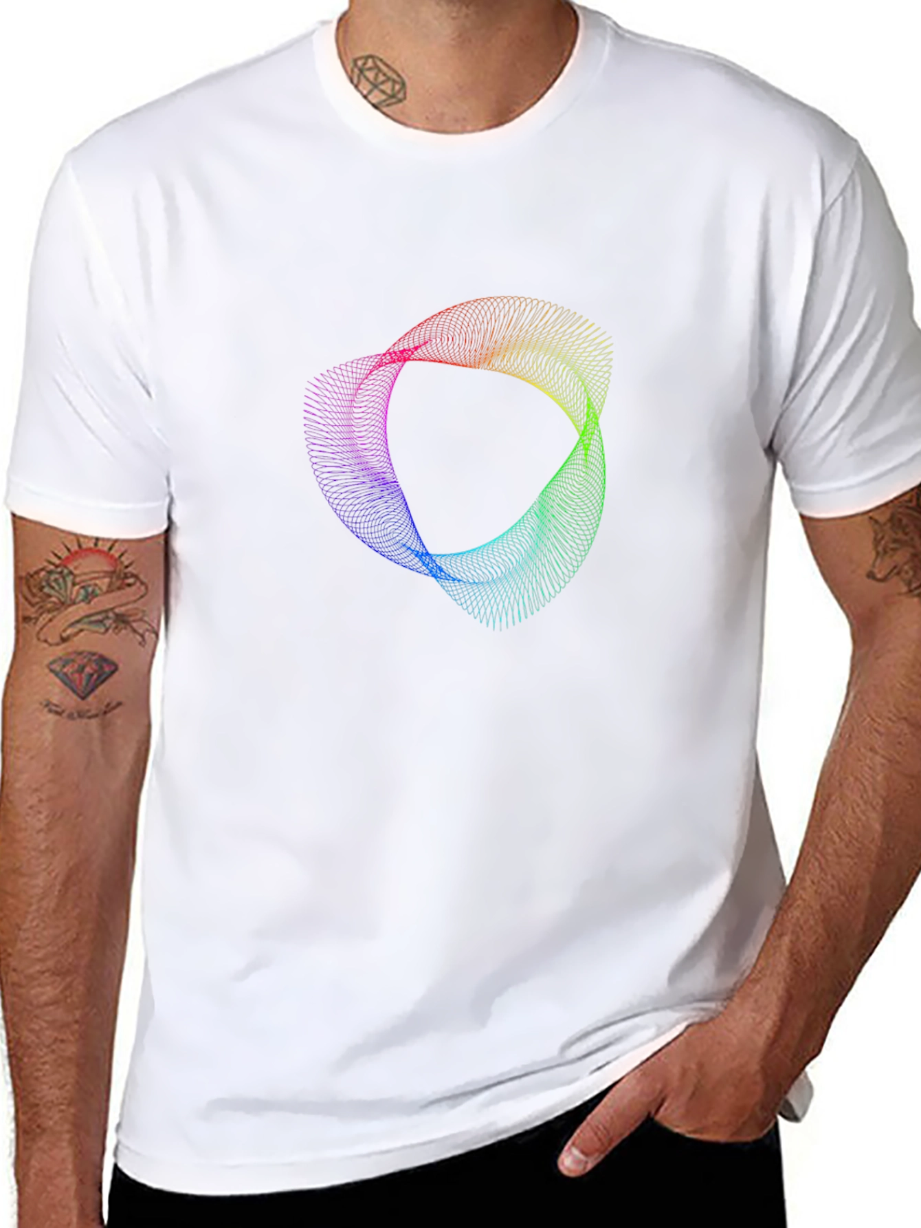 Abstract Rainbow Geometric Tee