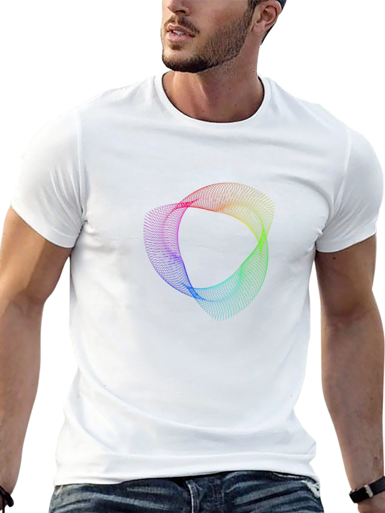 Abstract Rainbow Geometric Tee