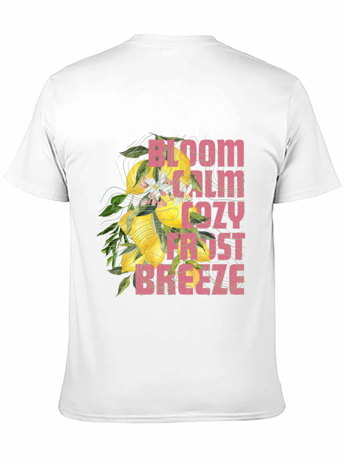 Bloom Calm Cozy Frost Breeze Black Graphic Tee
