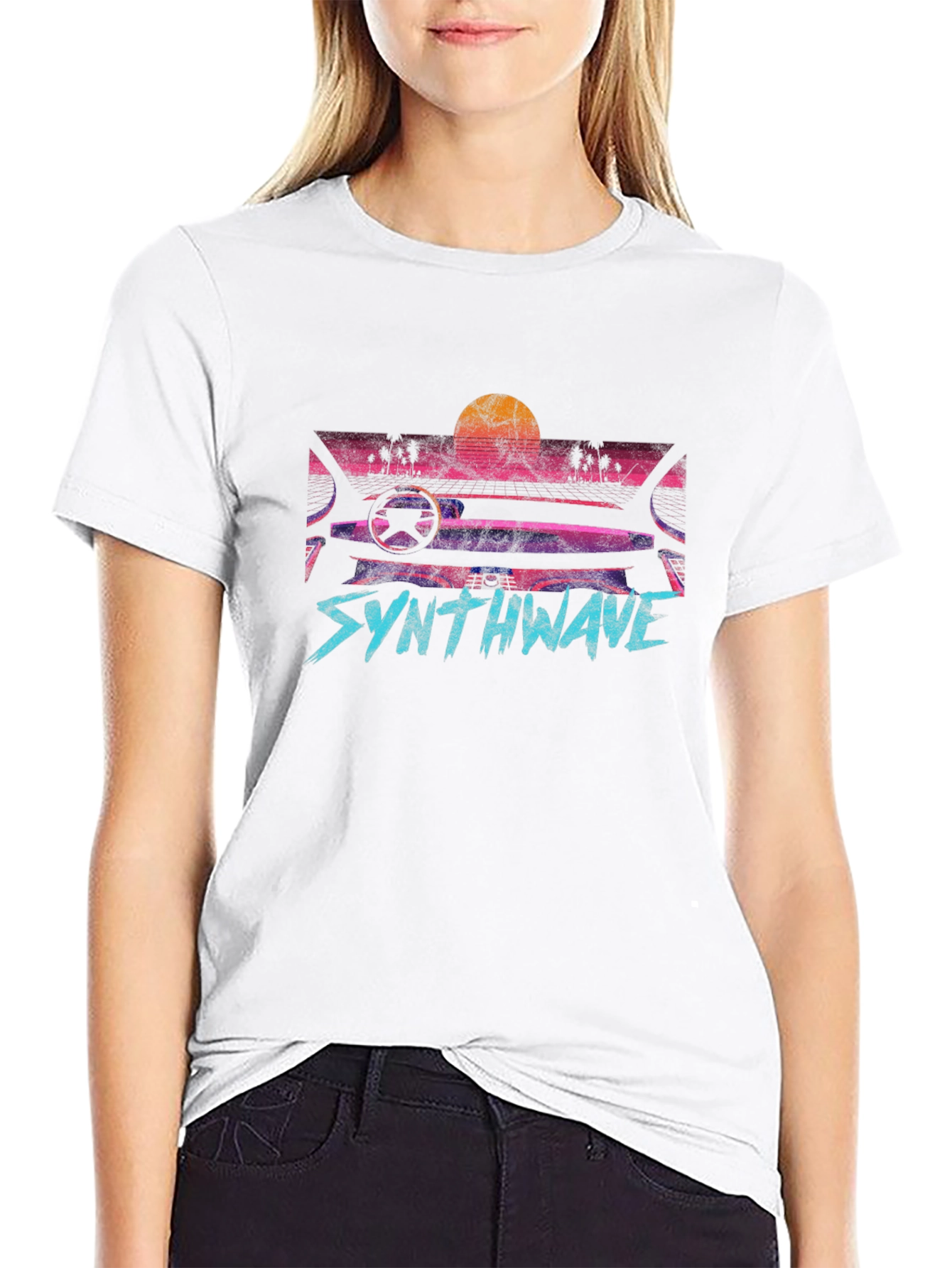 Synthwave Retro Car Graphic T-Shirt