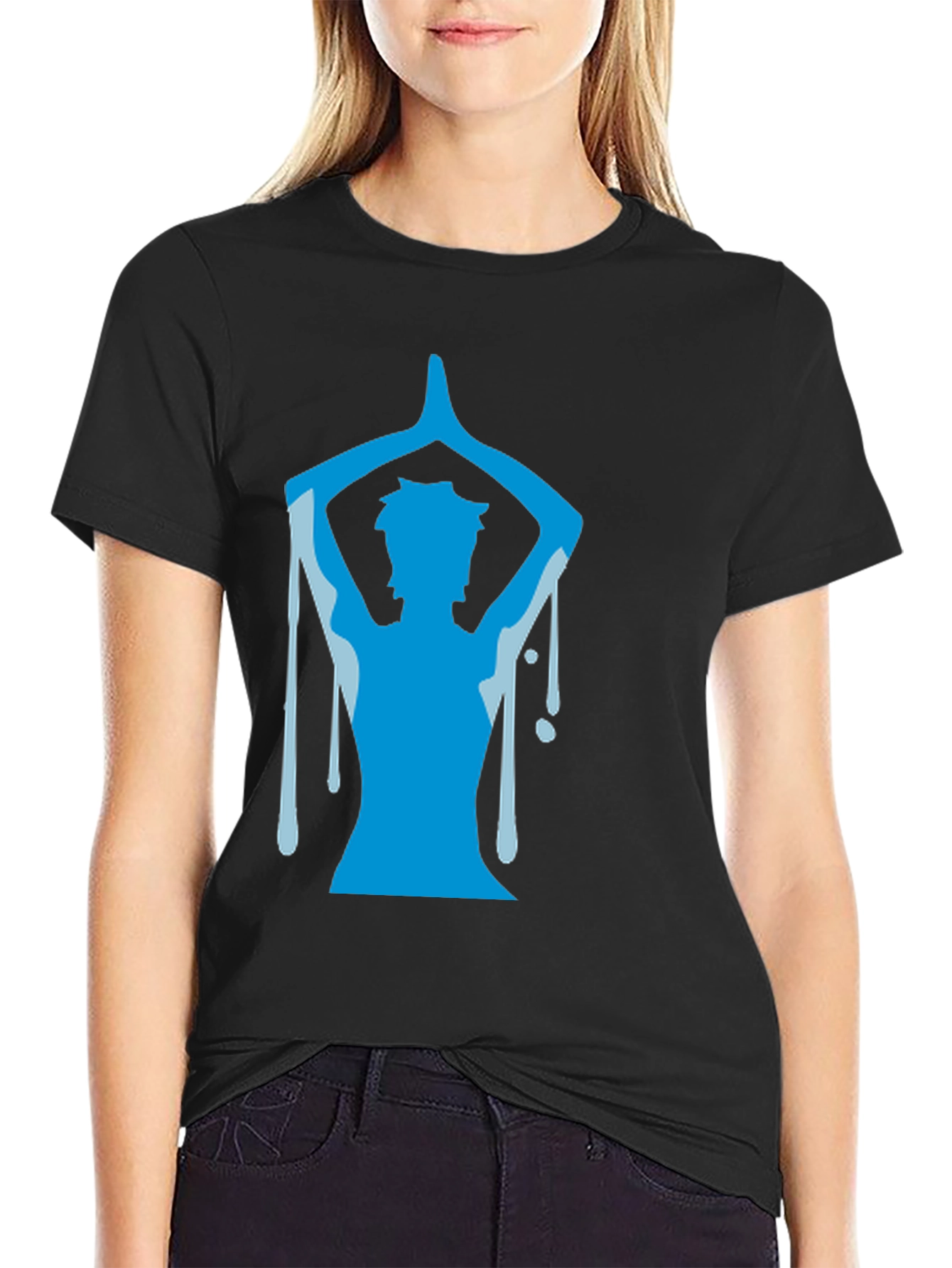 Yoga Pose Graphic T-Shirt - Black