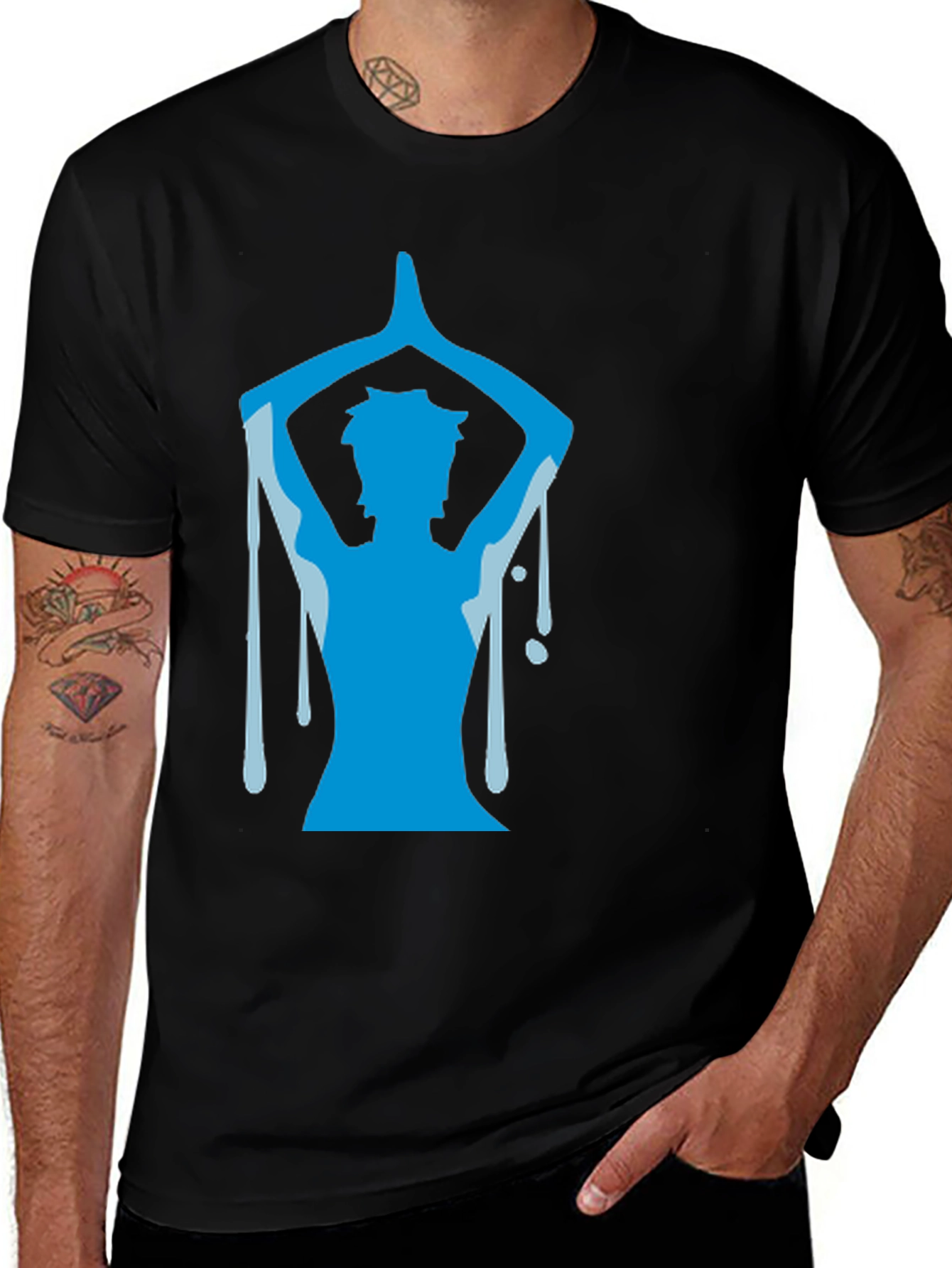 Yoga Pose Graphic T-Shirt - Black
