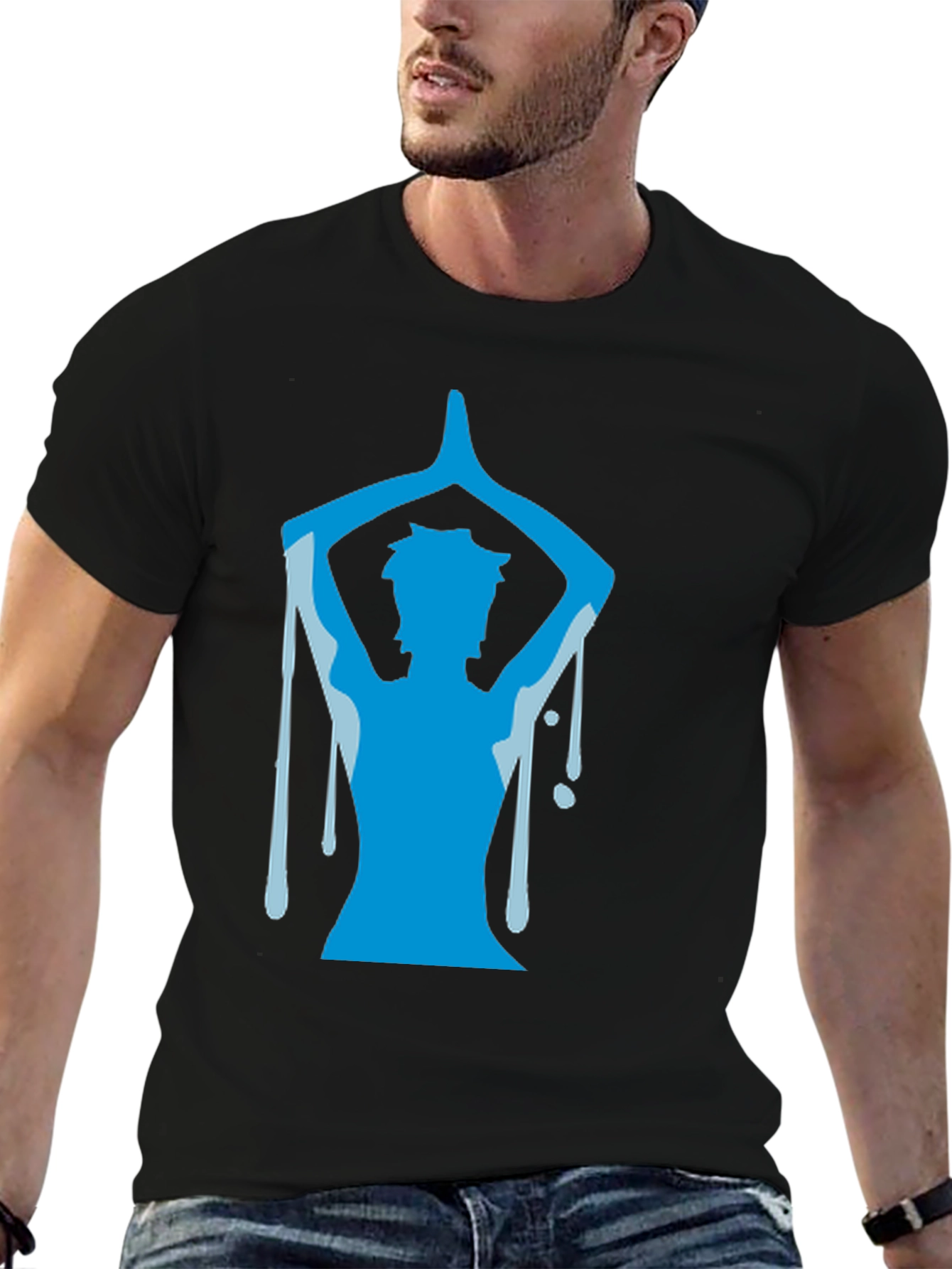 Yoga Pose Graphic T-Shirt - Black