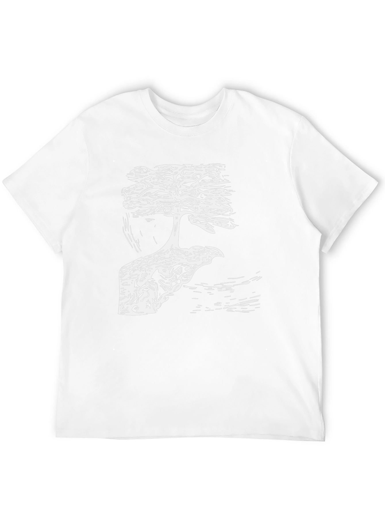 Bonsai Tree Graphic Tee - Black Cotton Blend