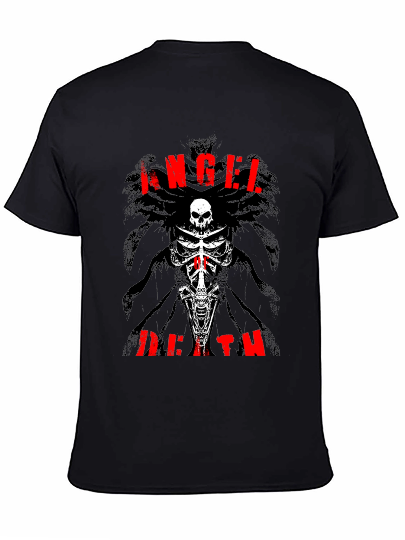 Angel Death Graphic T-Shirt - Skull & Bones Design