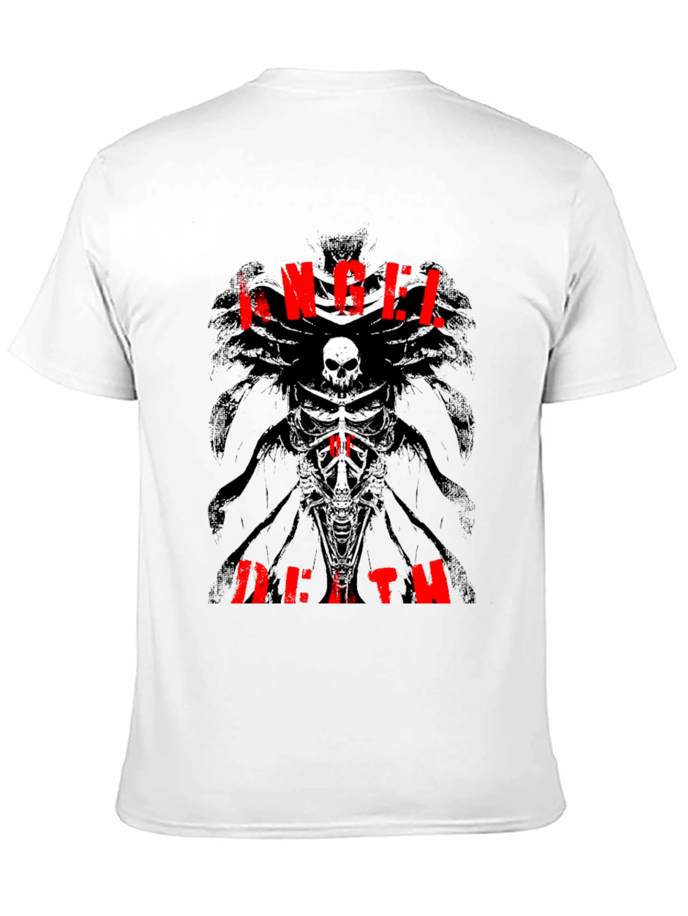 Angel Death Graphic T-Shirt - Skull & Bones Design