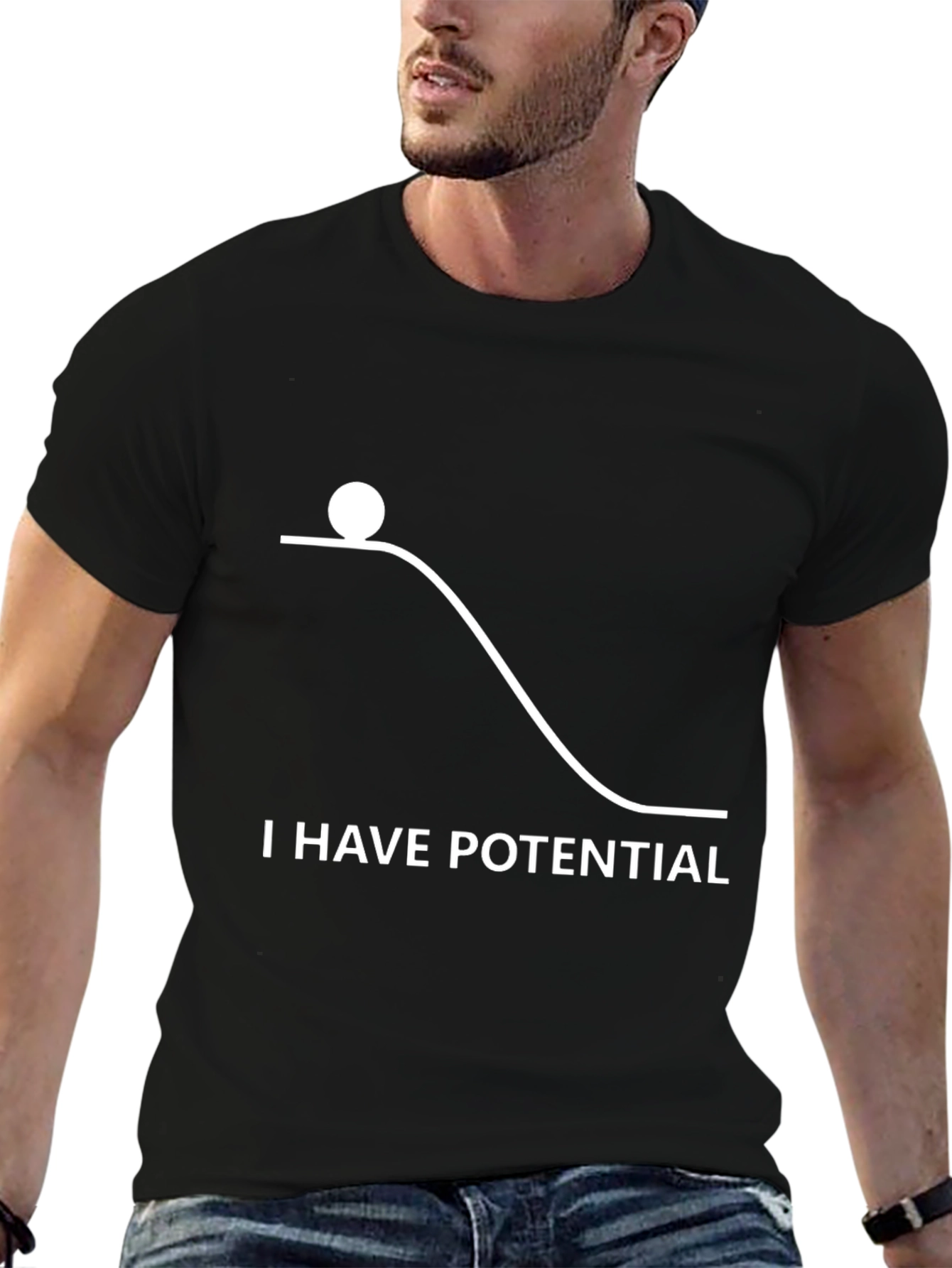 Potential Energy Humor Graphic T-Shirt