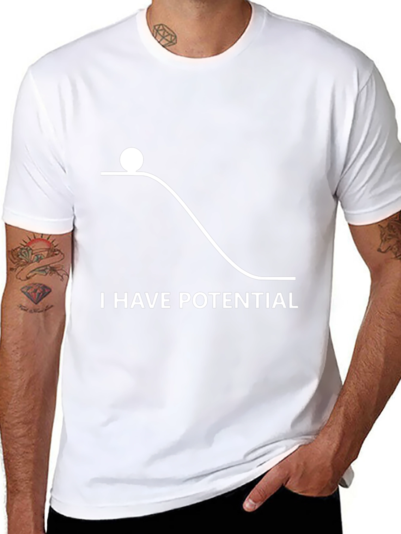Potential Energy Humor Graphic T-Shirt