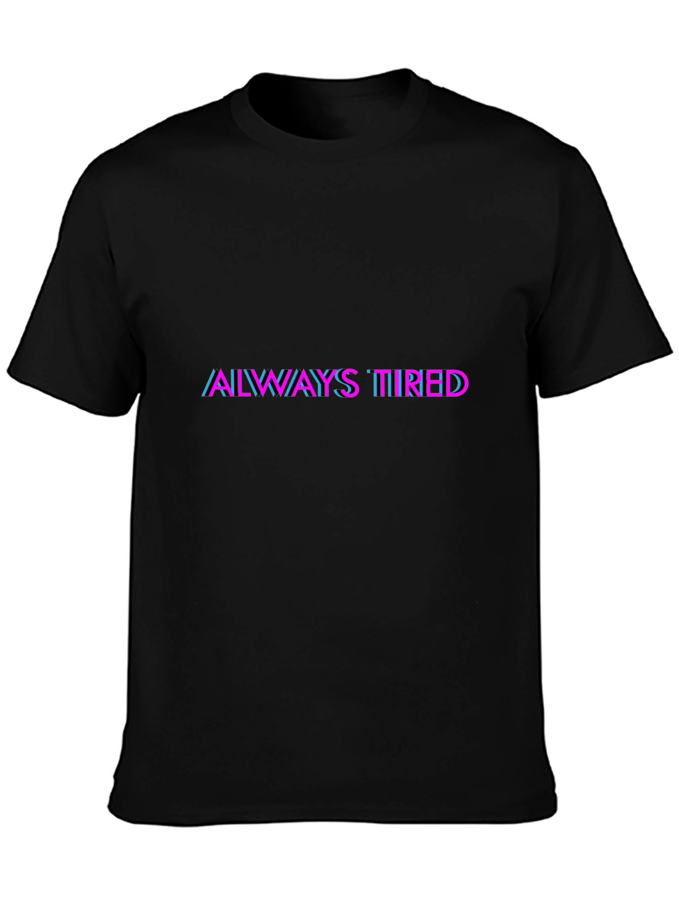 Always Tired Graphic Tee - Black Cotton Blend Shirt
