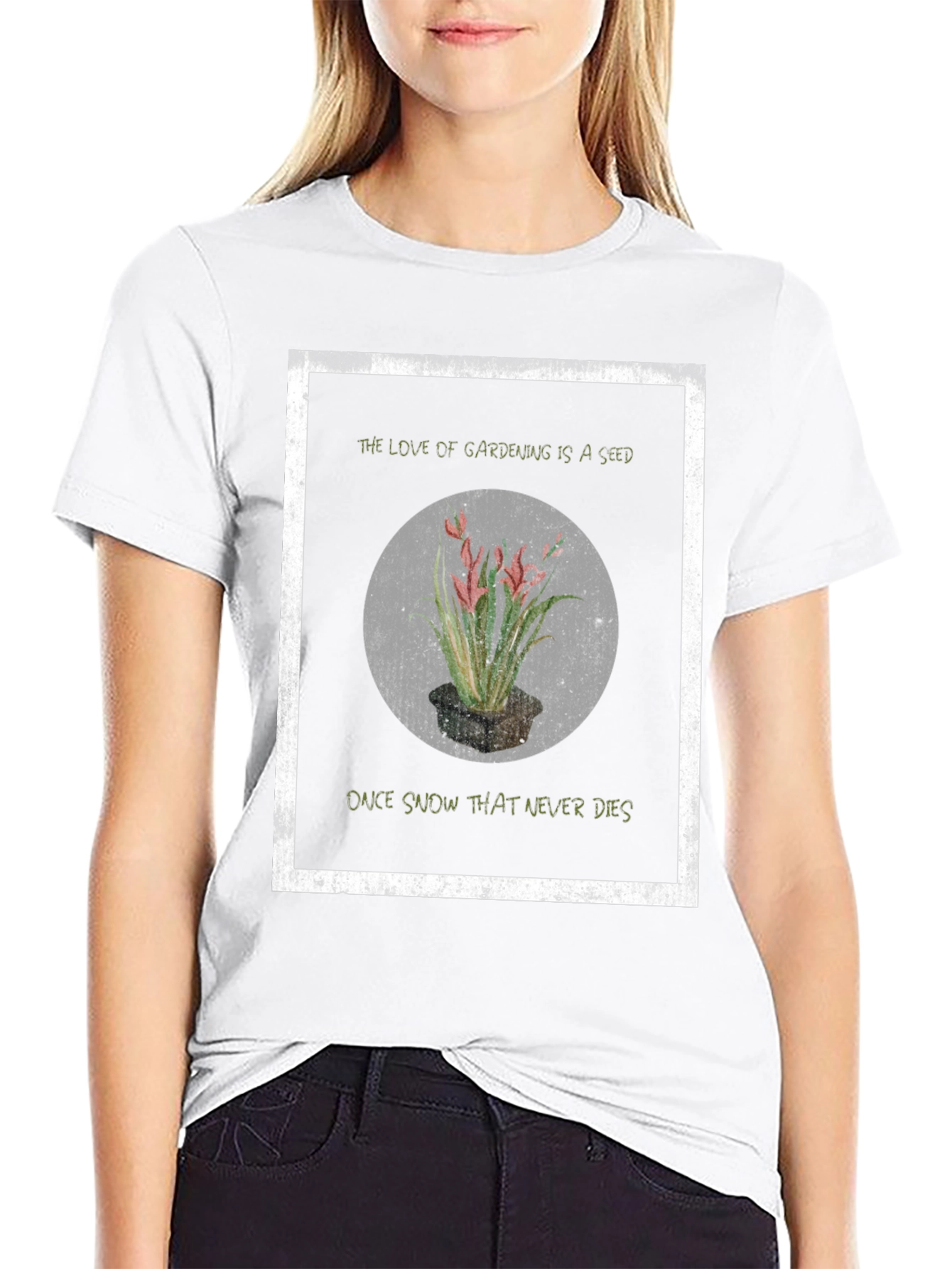 Gardening Seed Black Graphic T-Shirt