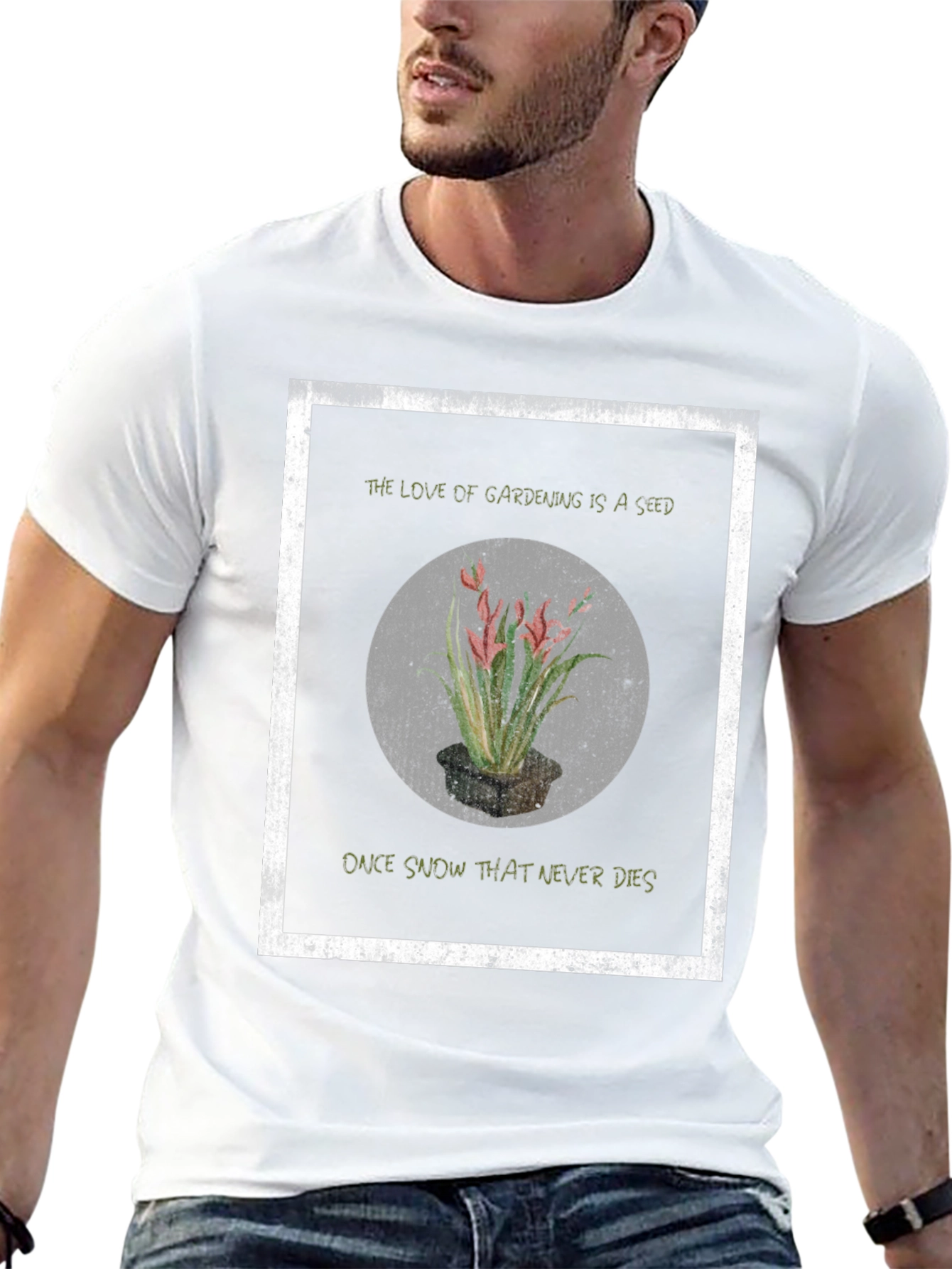 Gardening Seed Black Graphic T-Shirt