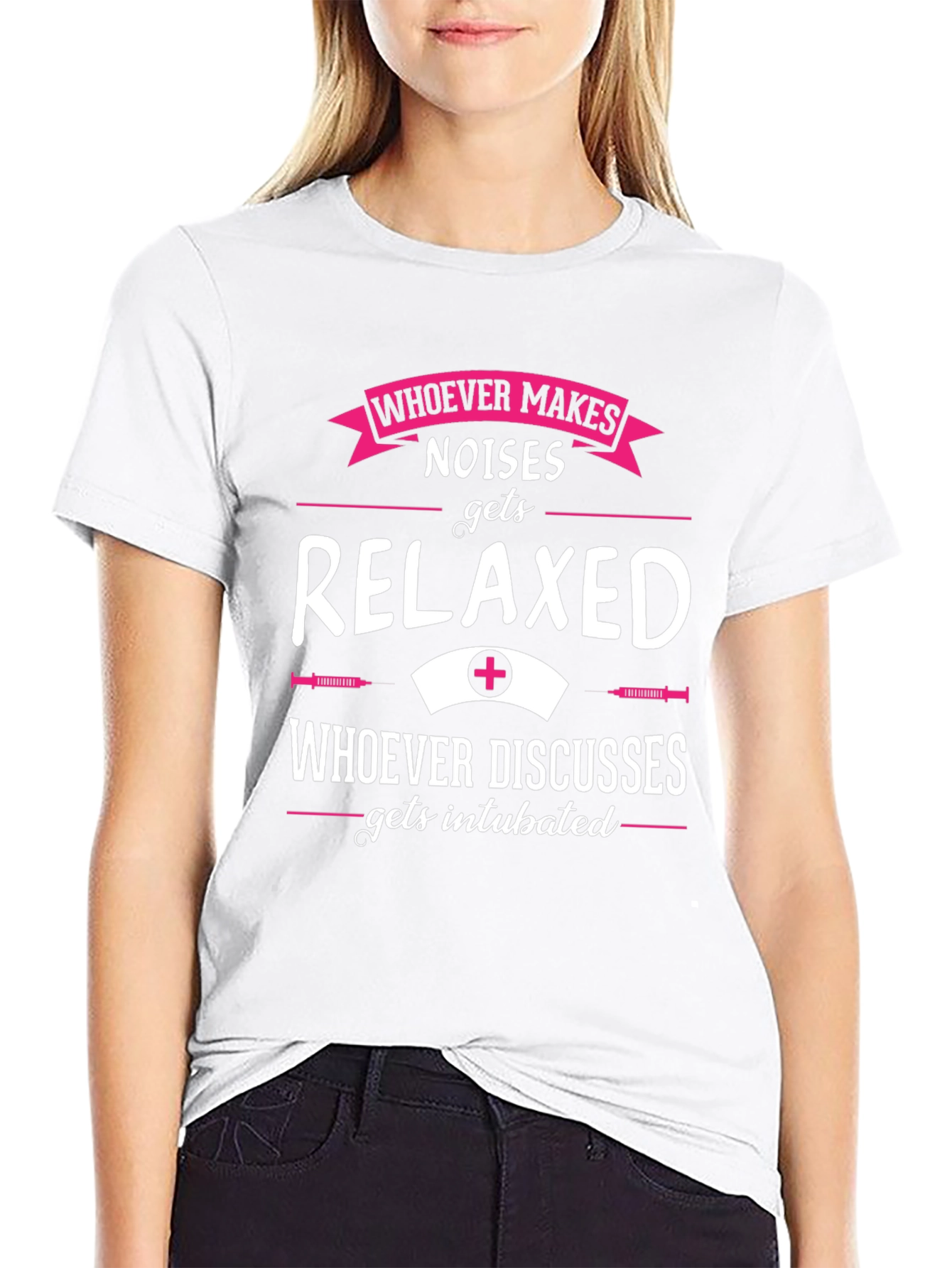 Relaxed or Intubated Funny Nurse T-Shirt