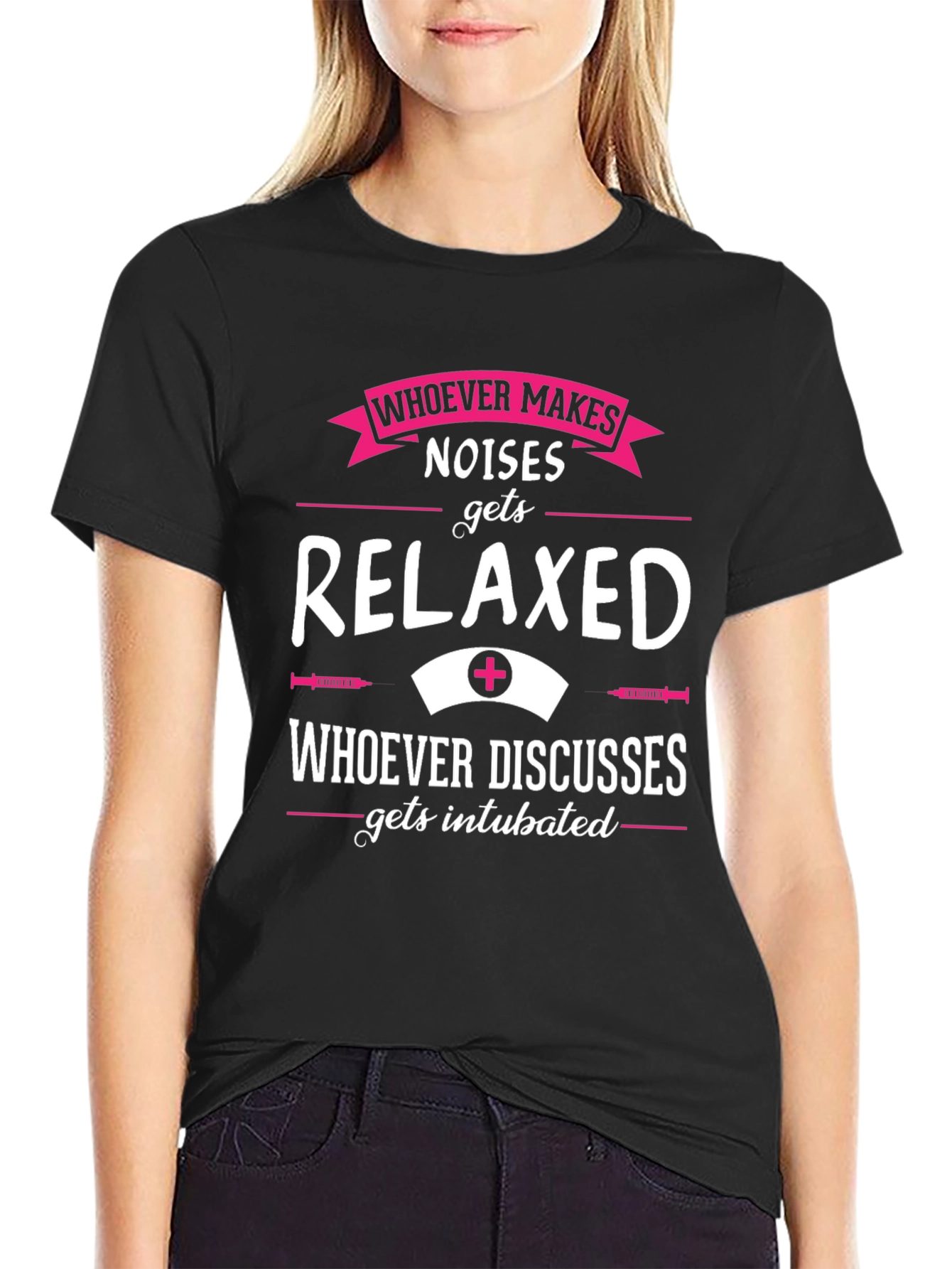 Relaxed or Intubated Funny Nurse T-Shirt
