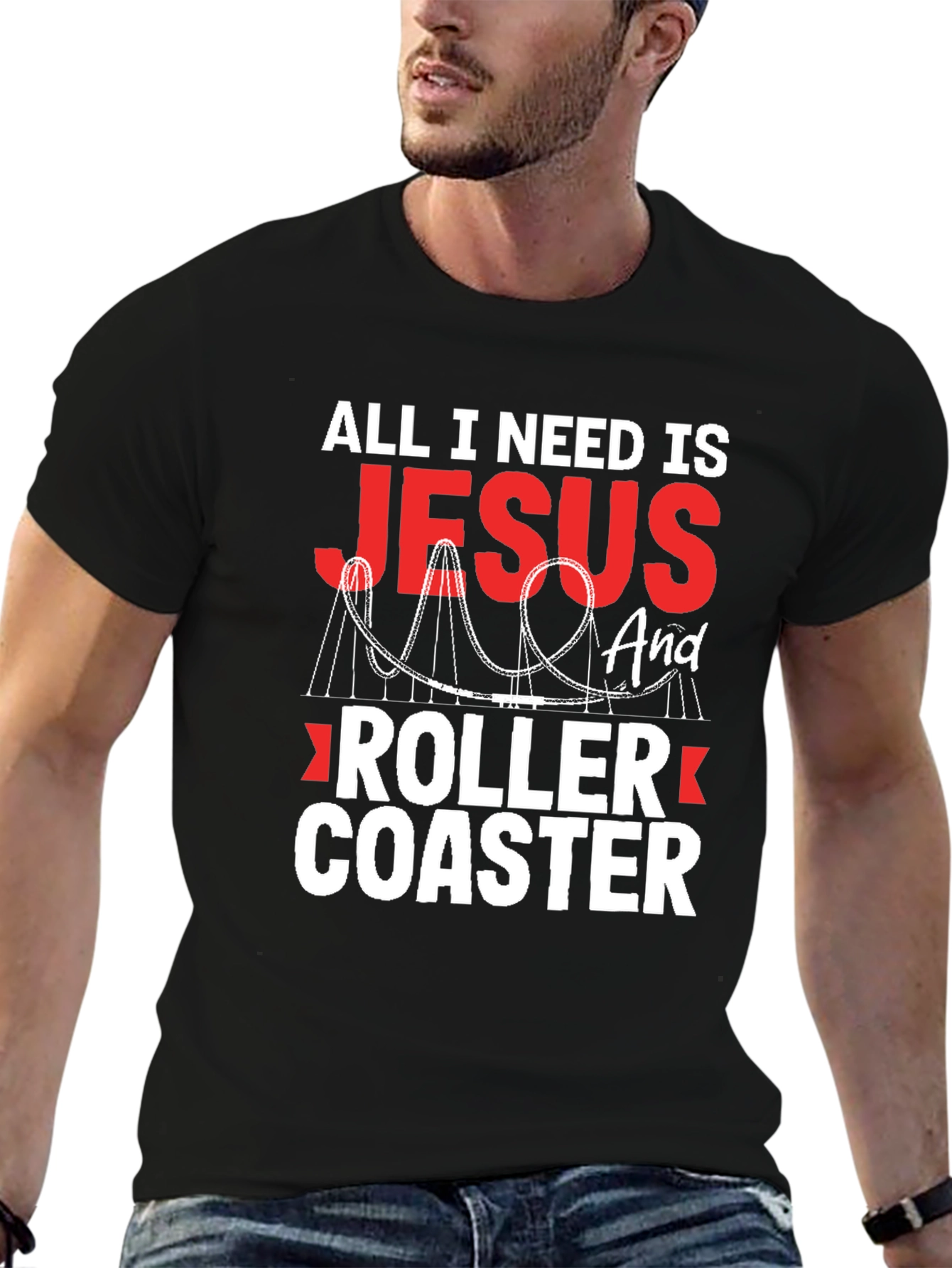 Jesus and Roller Coaster T-Shirt