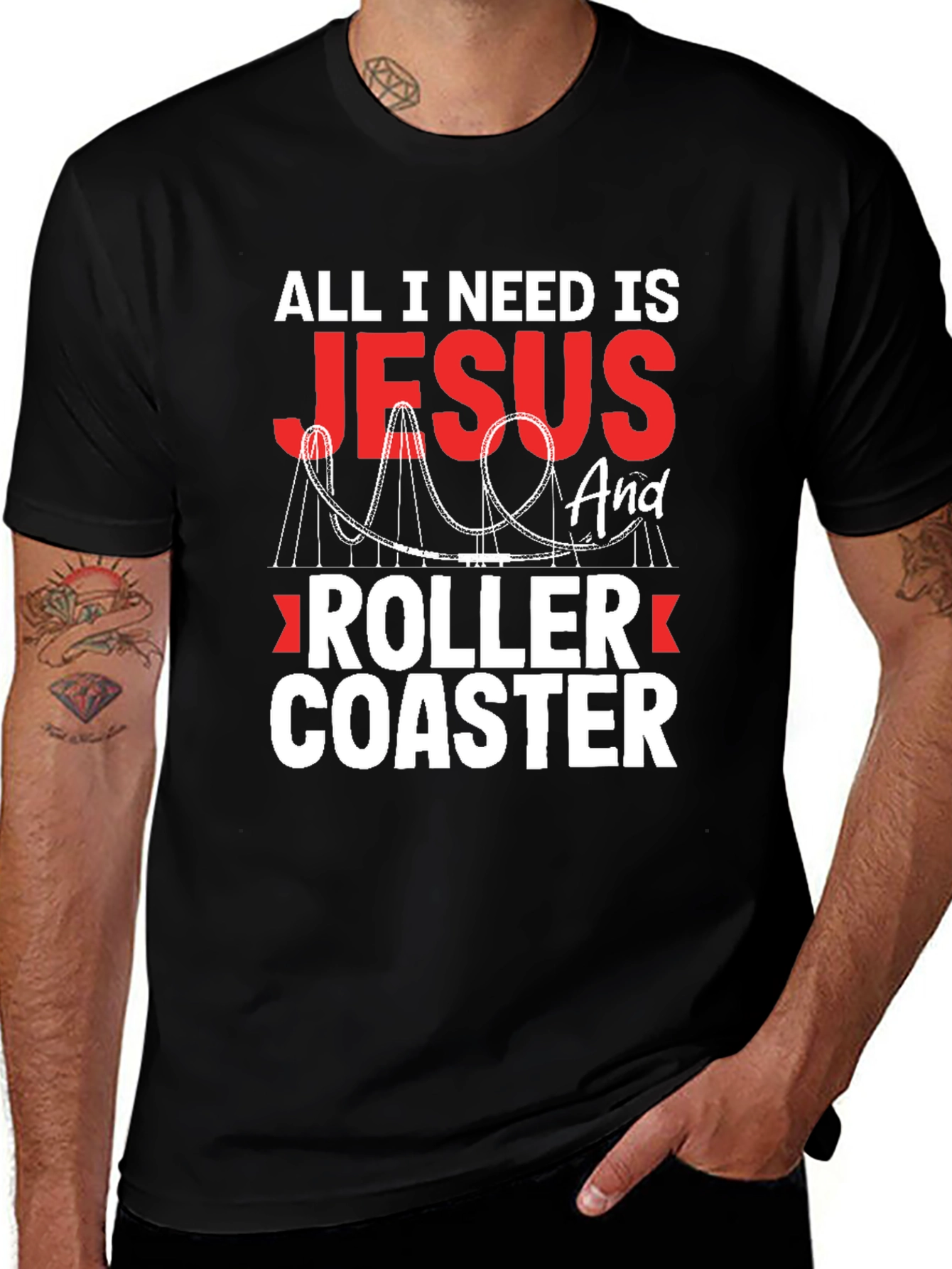 Jesus and Roller Coaster T-Shirt