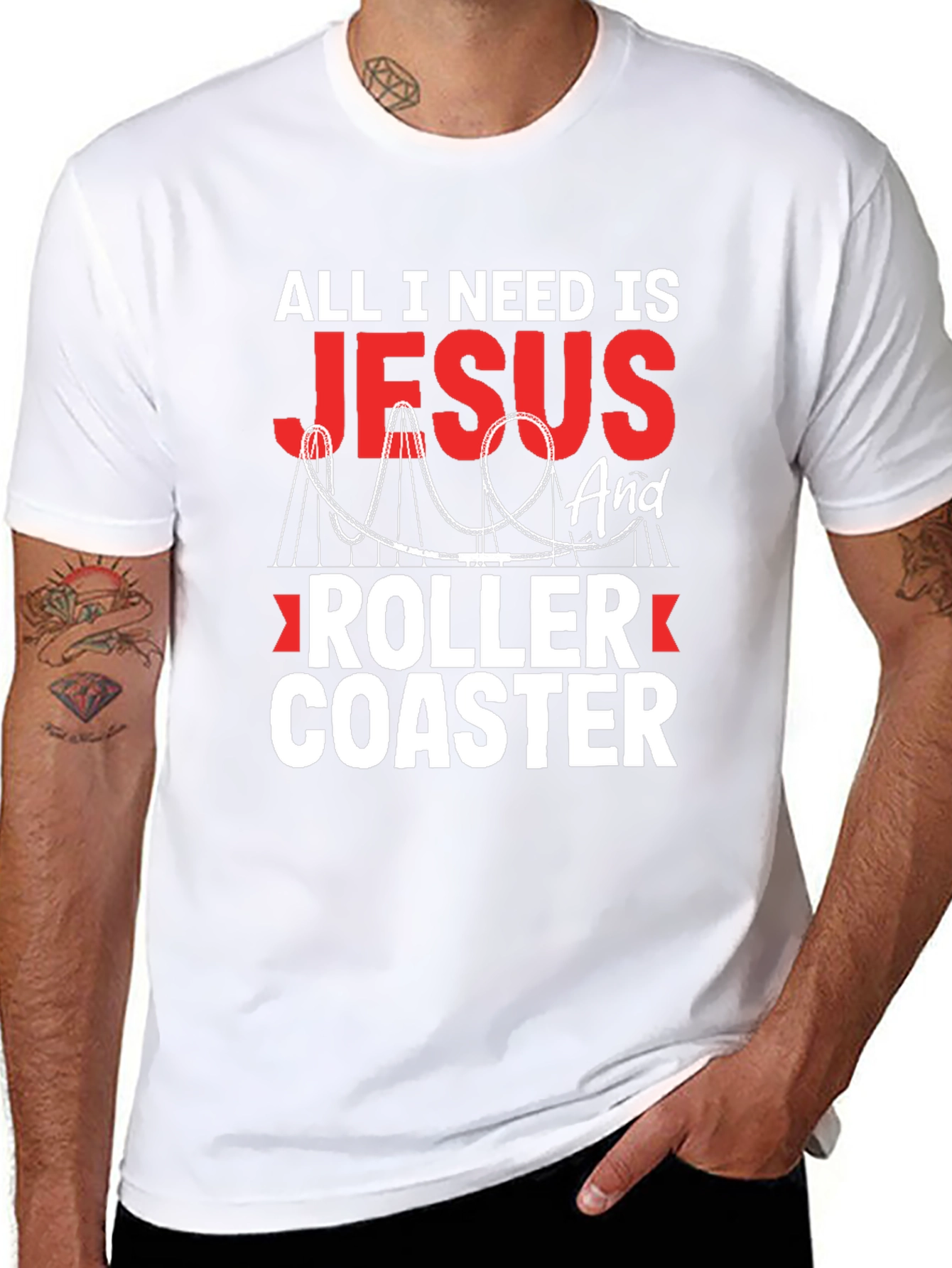 Jesus and Roller Coaster T-Shirt