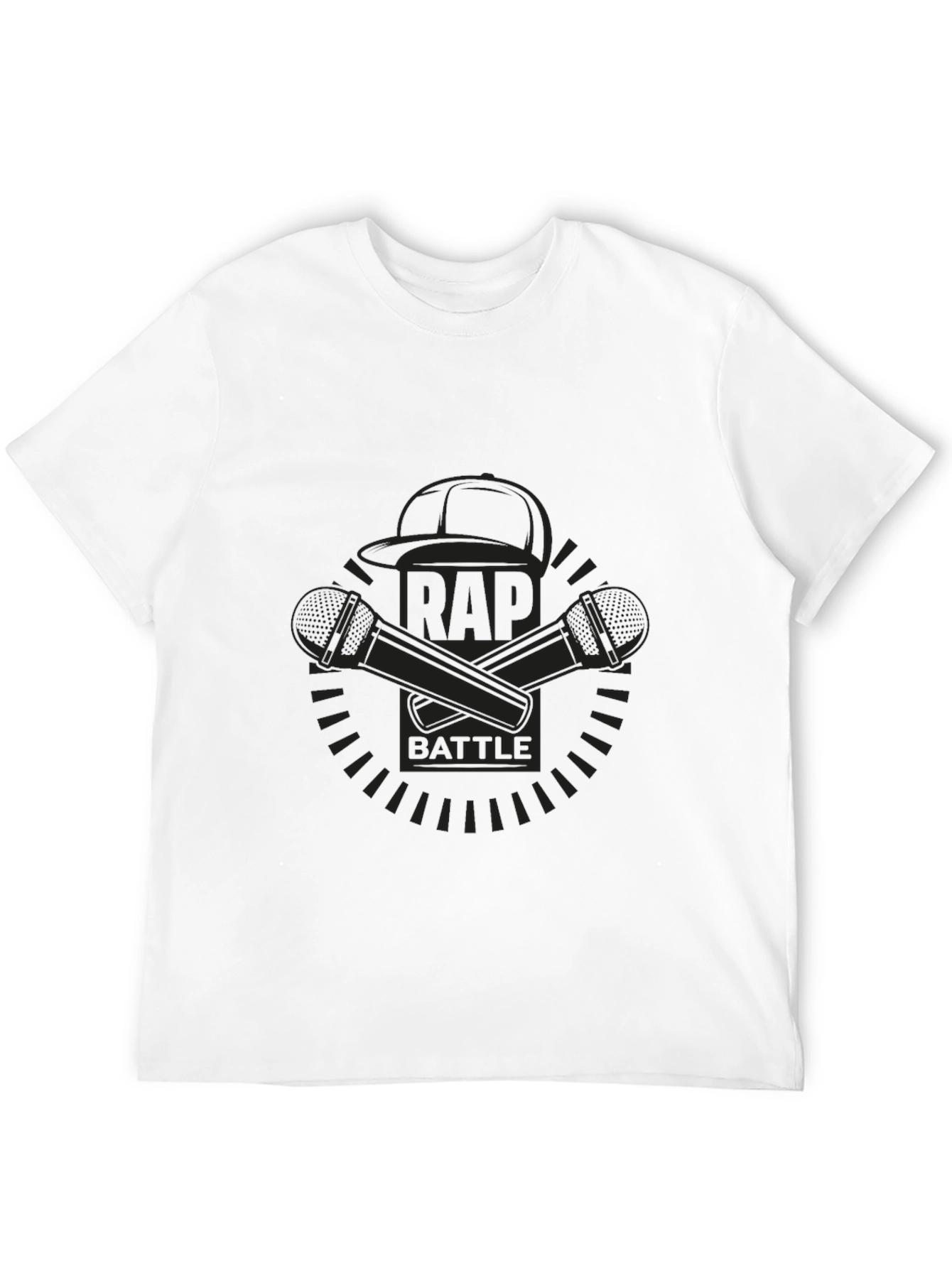 Rap Battle Graphic T-Shirt - Black