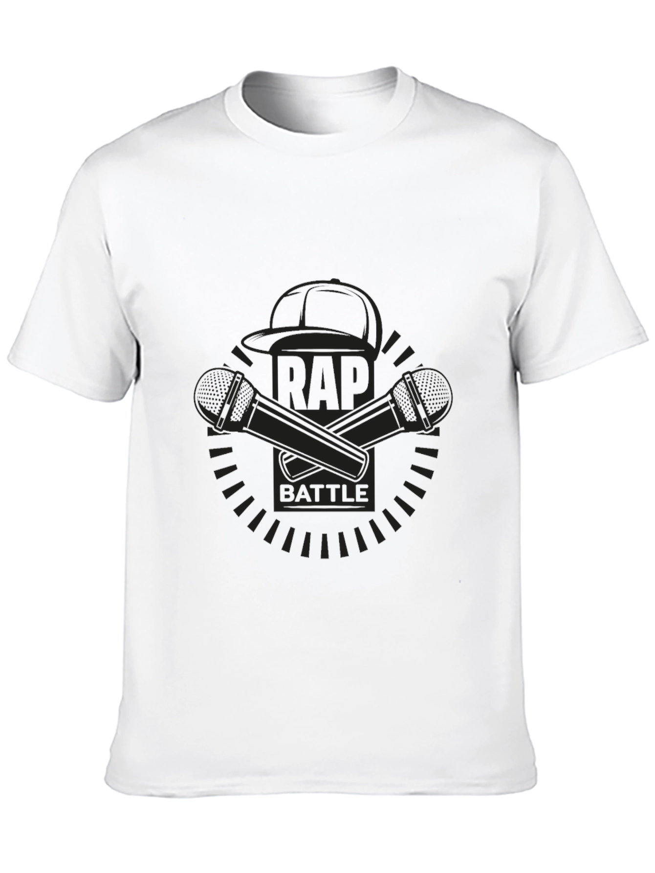 Rap Battle Graphic T-Shirt - Black