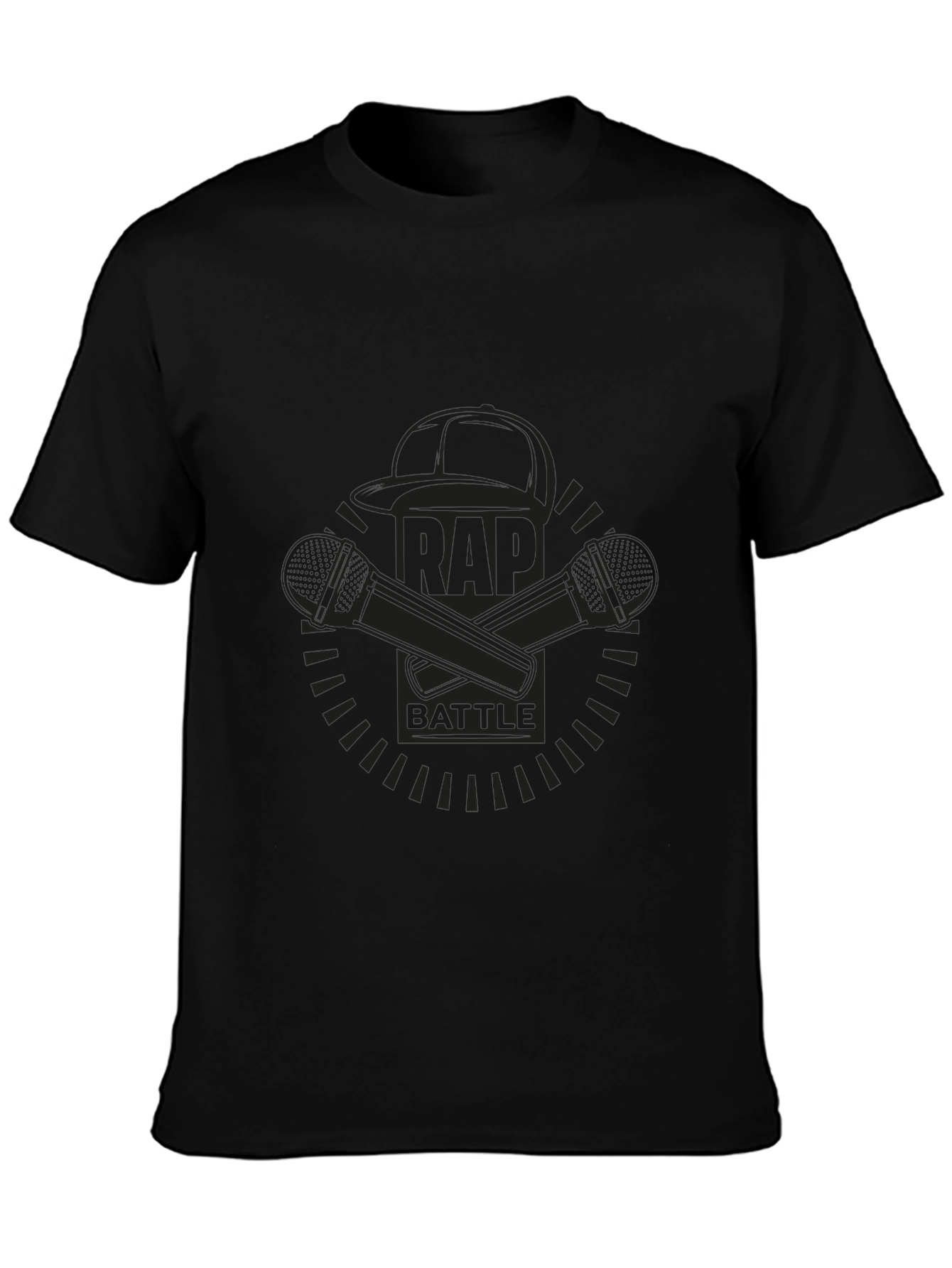Rap Battle Graphic T-Shirt - Black