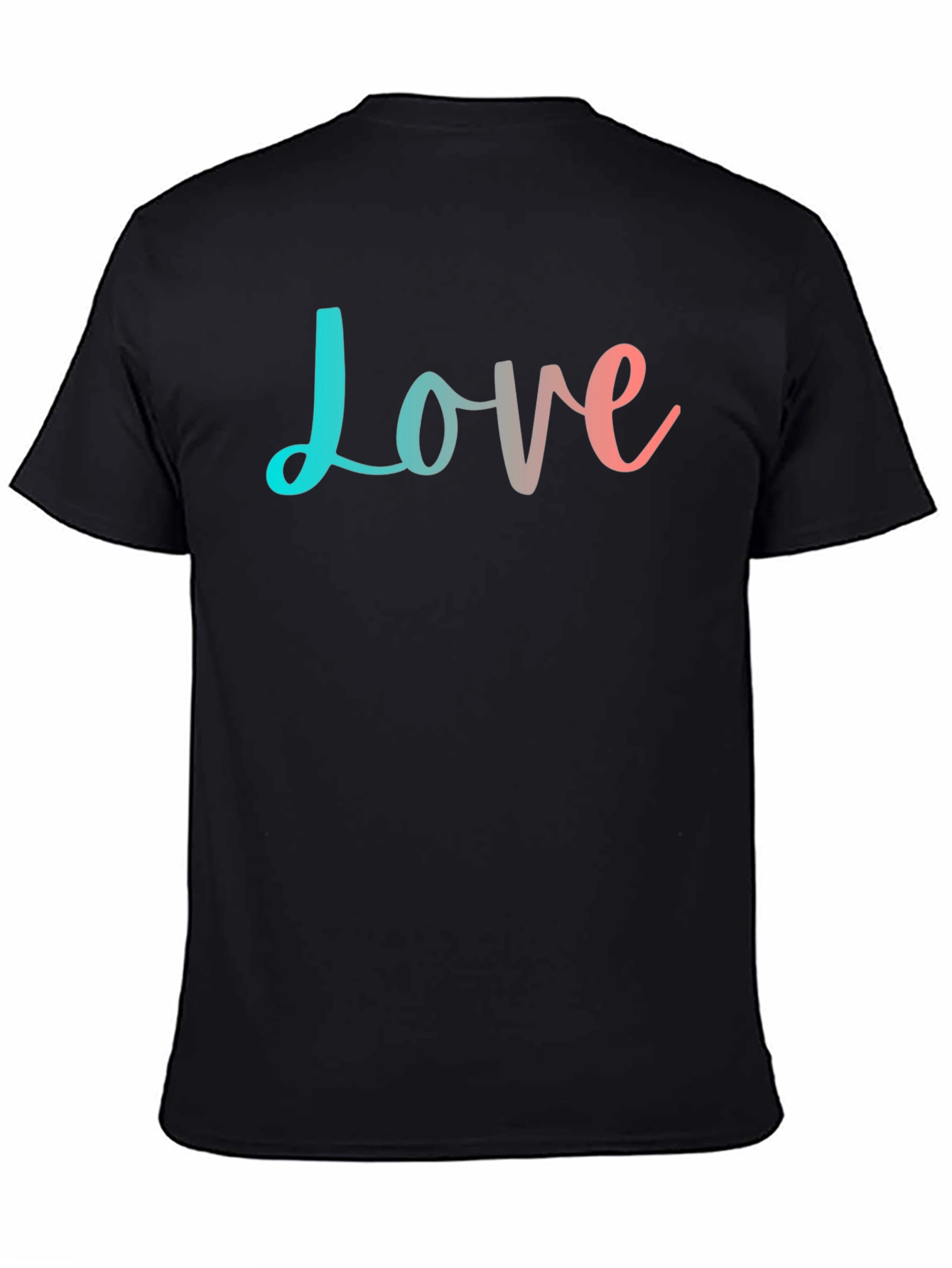 Love T-Shirt - Trendy Gradient Design - Black