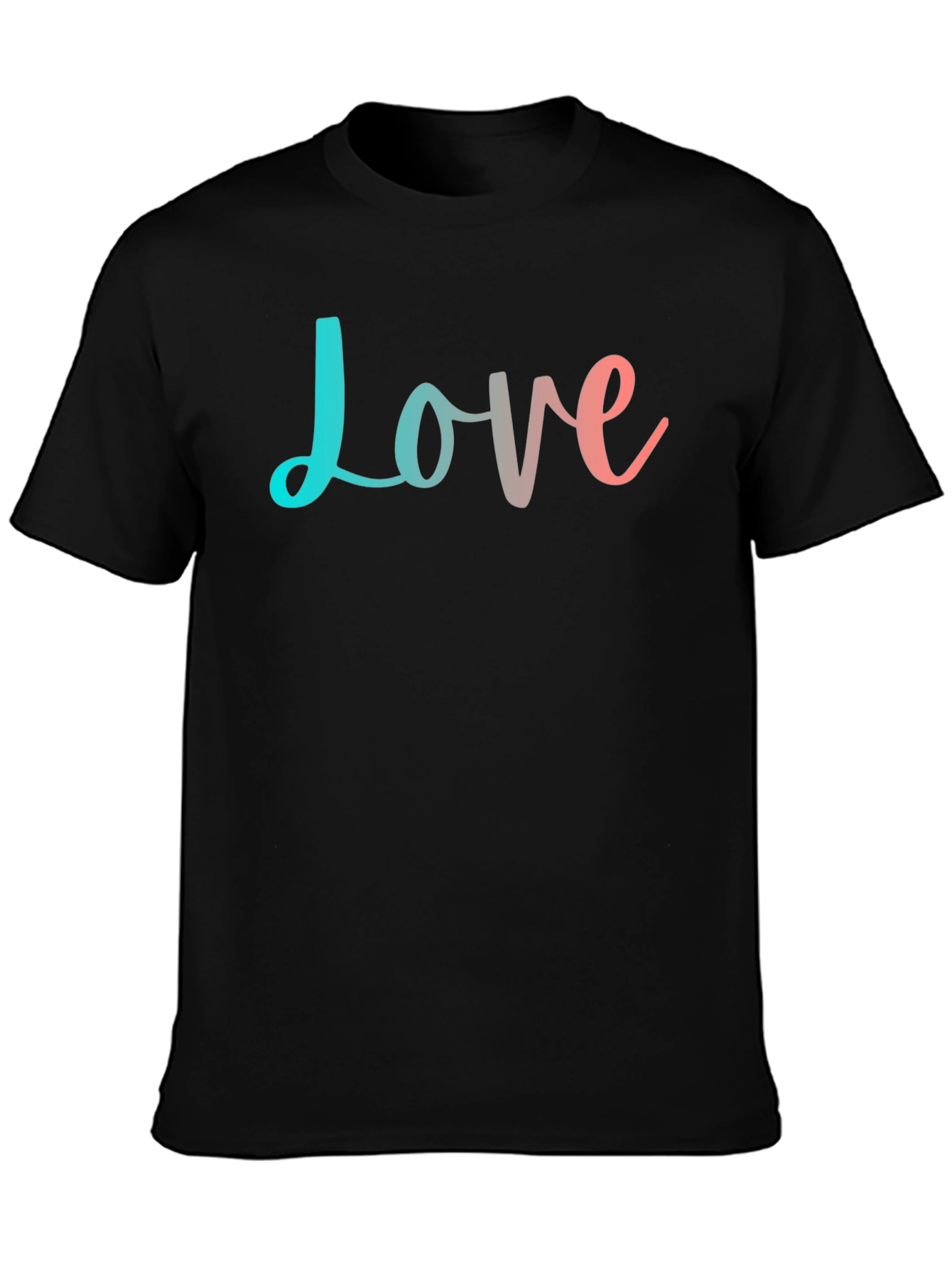 Love T-Shirt - Trendy Gradient Design - Black