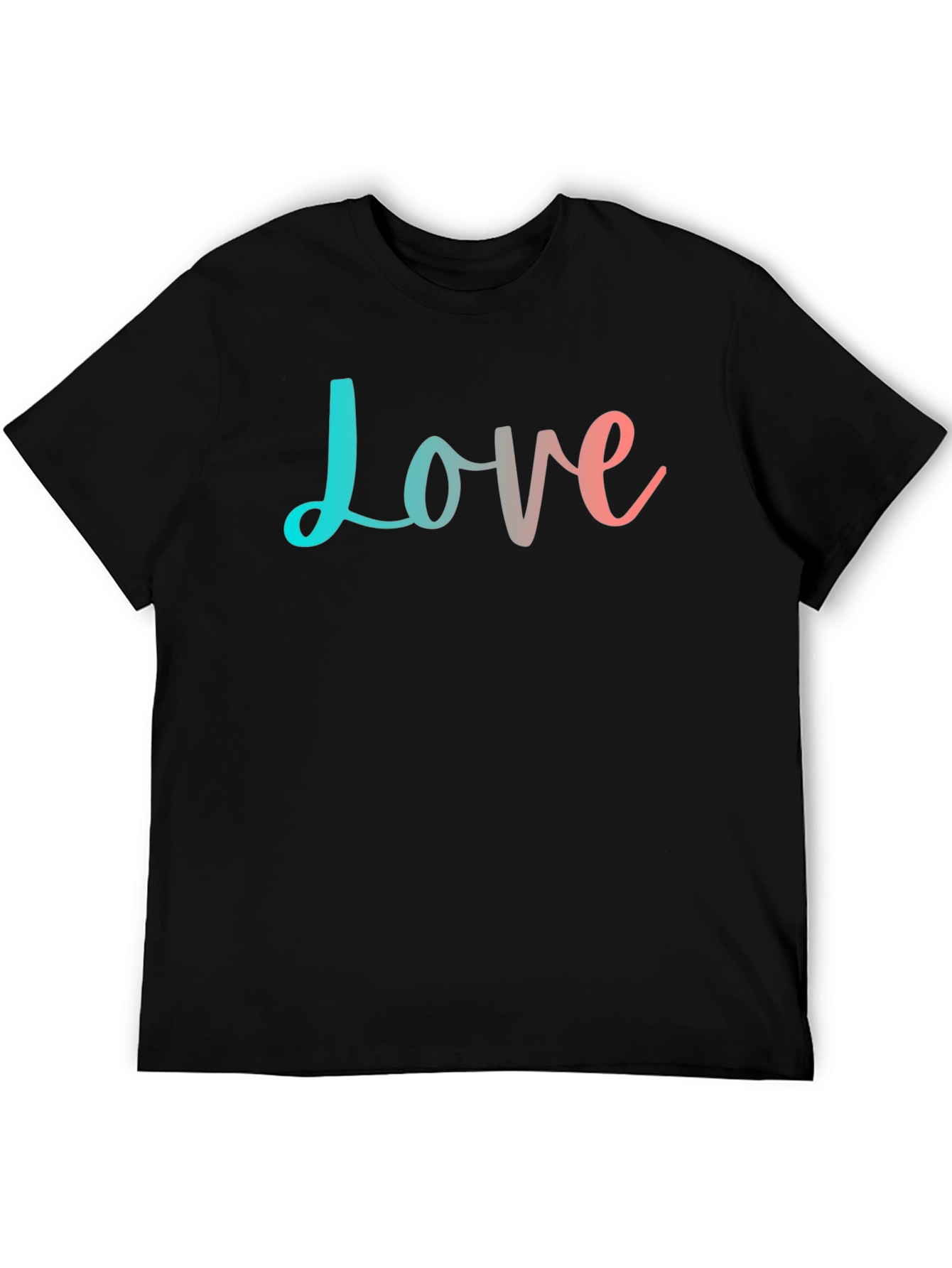 Love T-Shirt - Trendy Gradient Design - Black