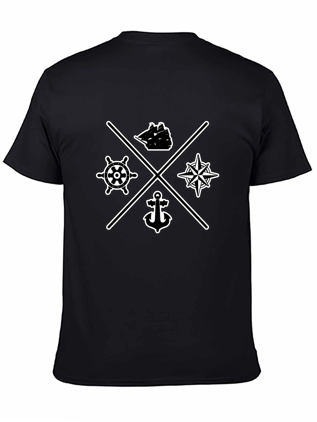 Nautical Compass Ship Wheel Anchor T-Shirt