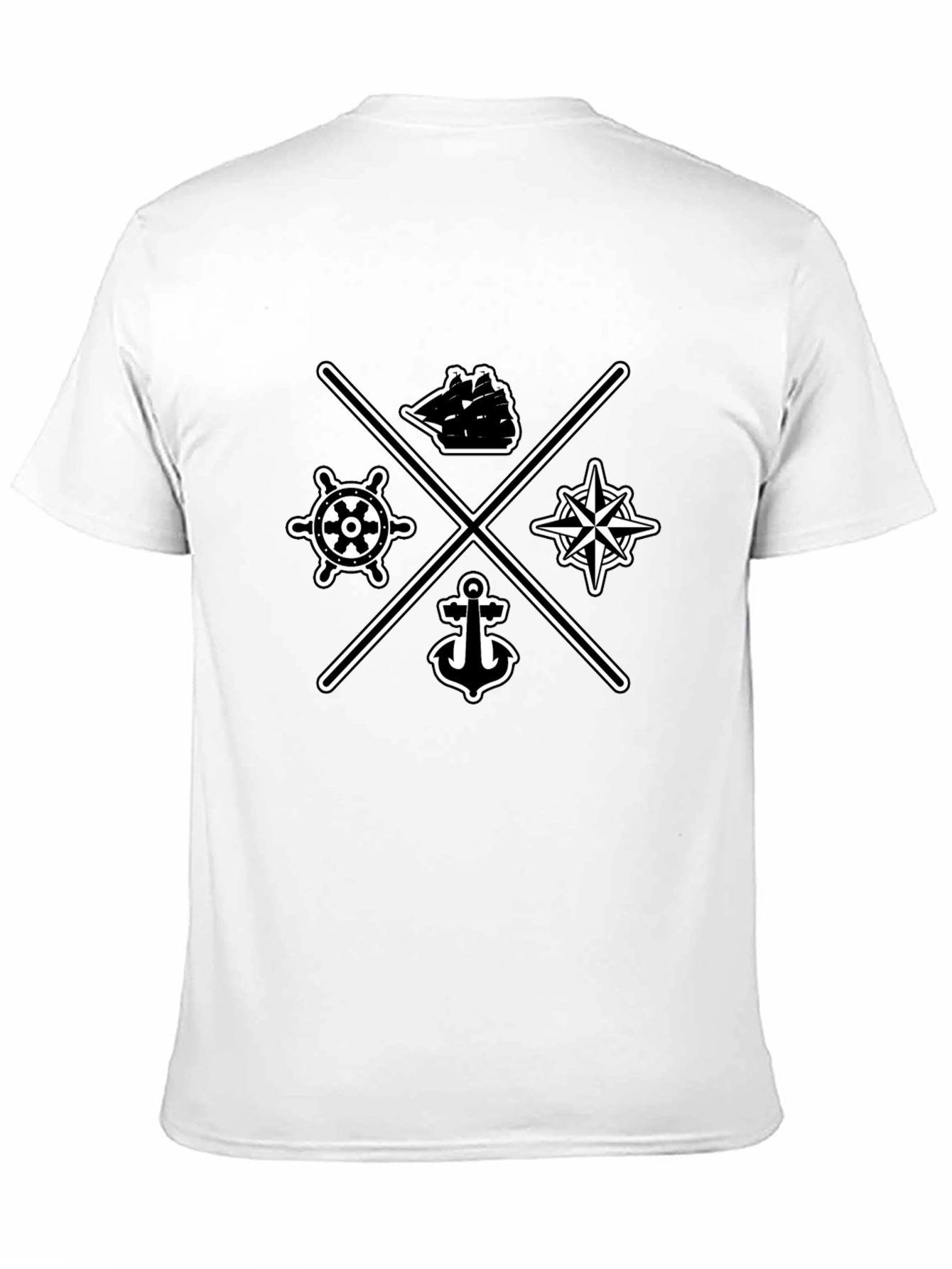 Nautical Compass Ship Wheel Anchor T-Shirt