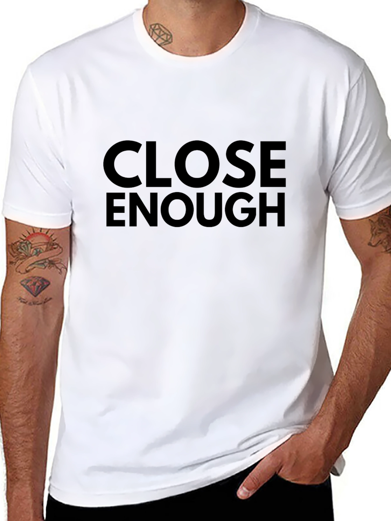 Close Enough Black Graphic Tee