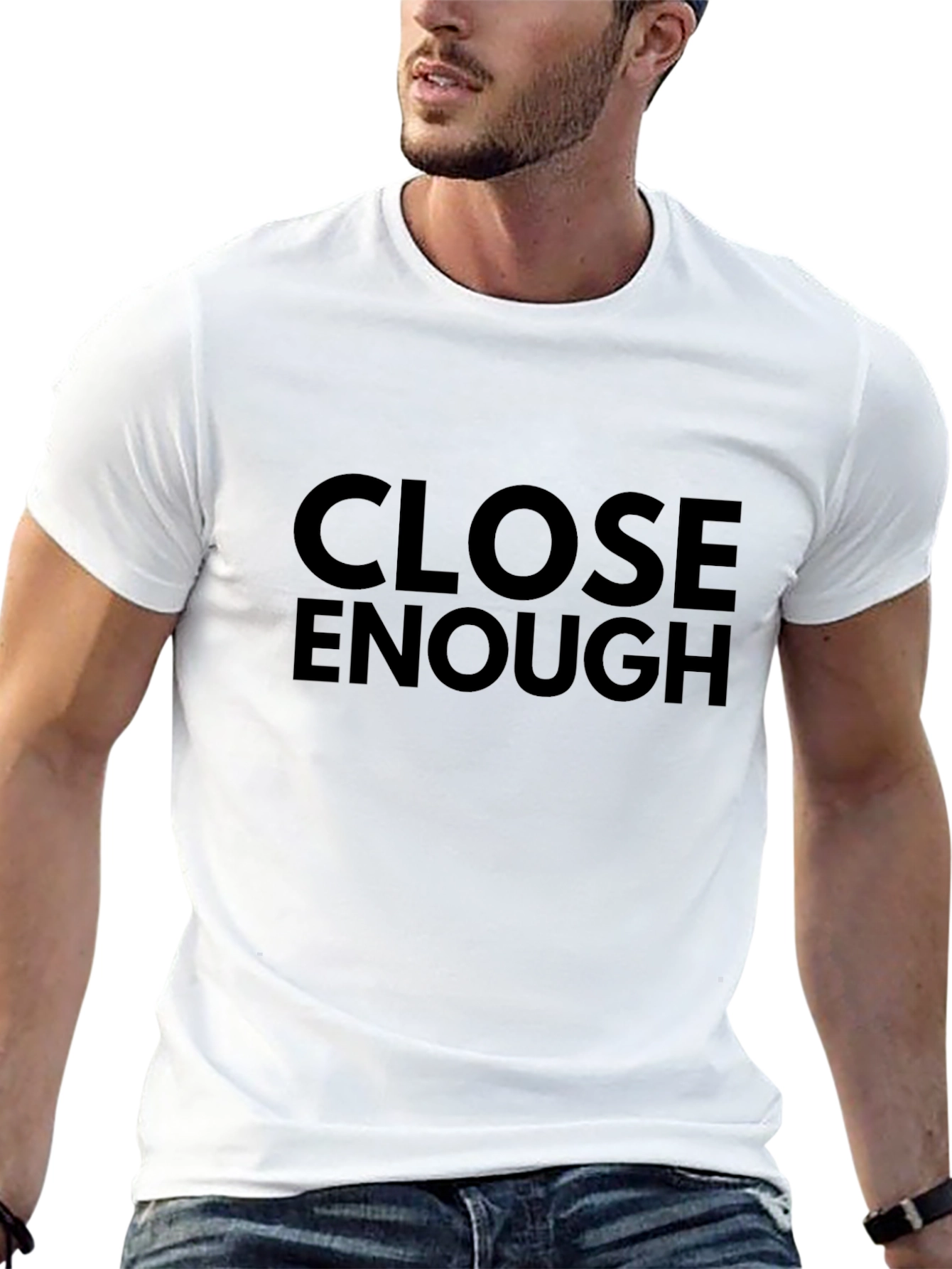 Close Enough Black Graphic Tee