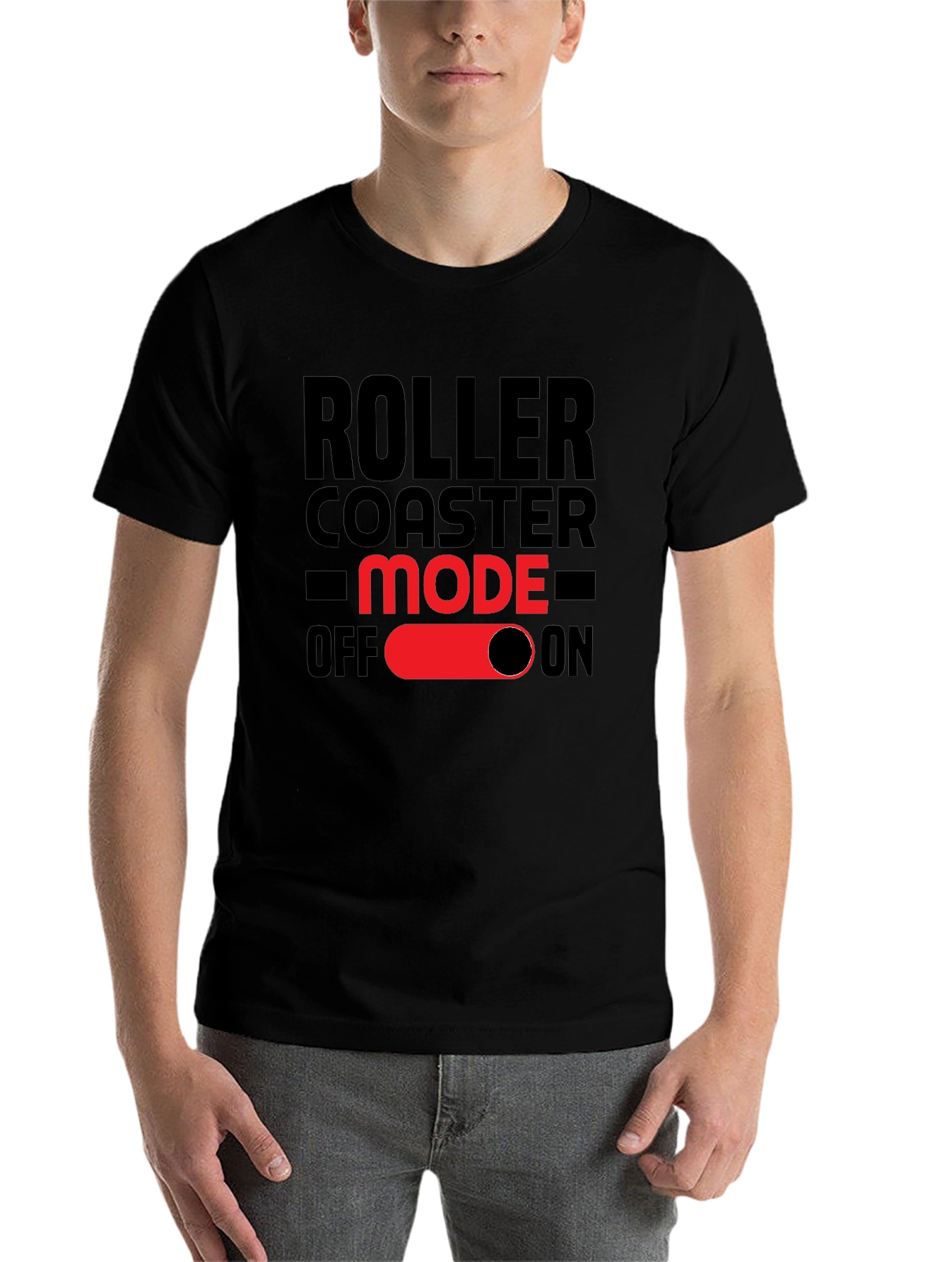 Roller Coaster Mode On T-Shirt - Fun Graphic Tee
