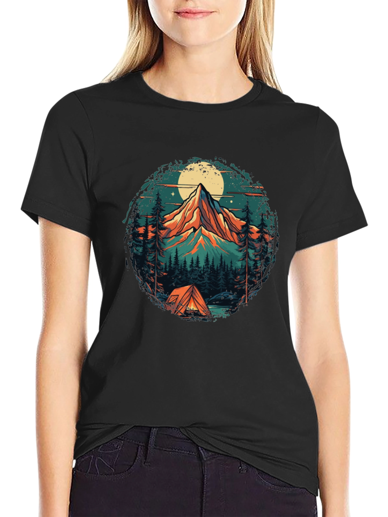 Mountain Adventure Graphic Tee - Camping Style