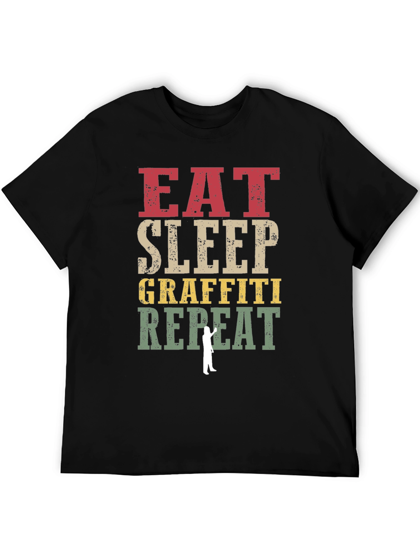 Eat Sleep Graffiti Repeat Graphic Tee