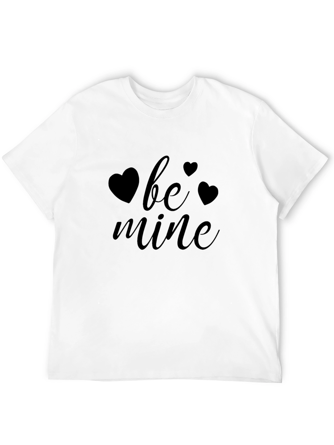 Be Mine Valentines Day Black T-Shirt