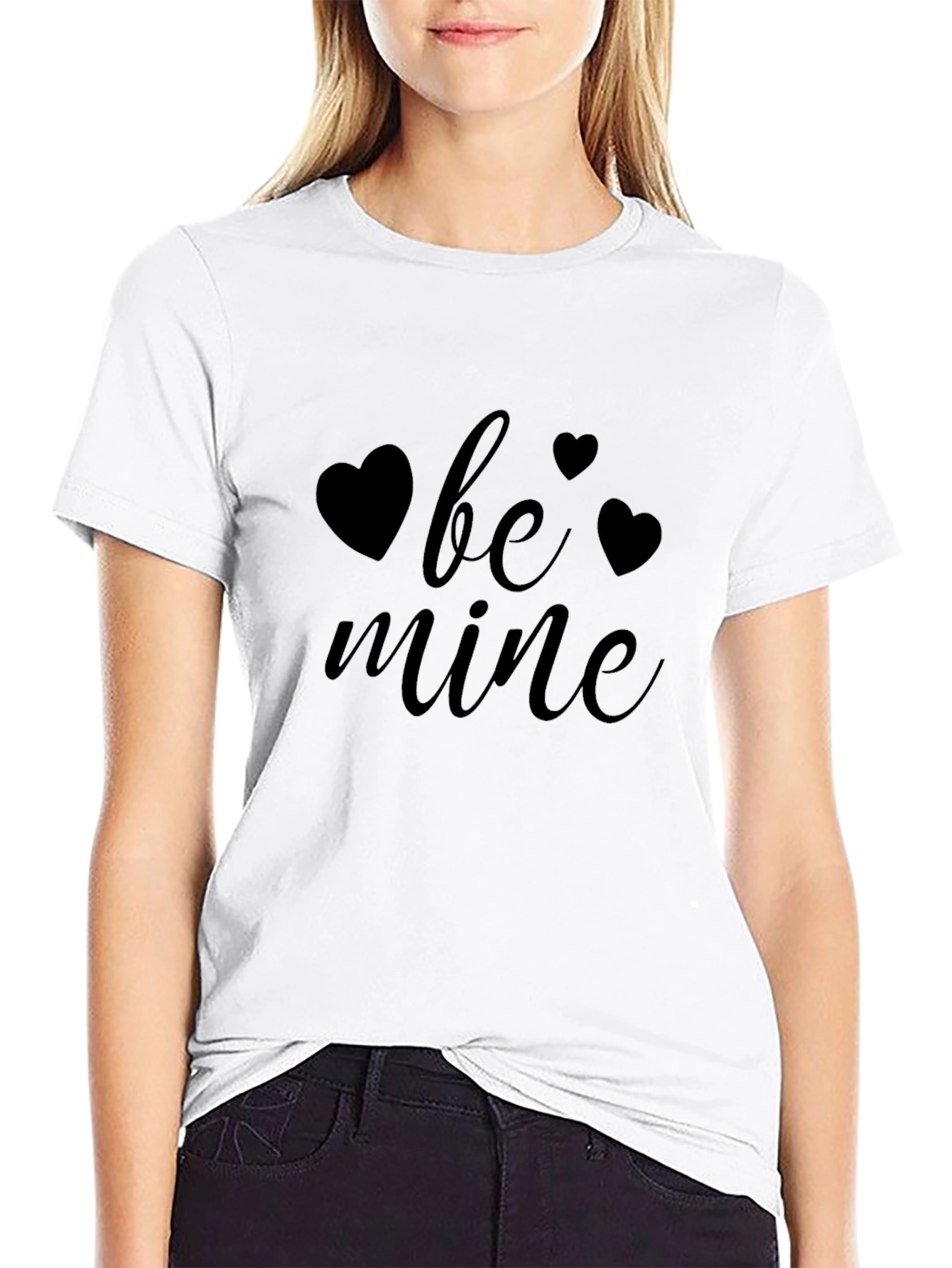 Be Mine Valentines Day Black T-Shirt