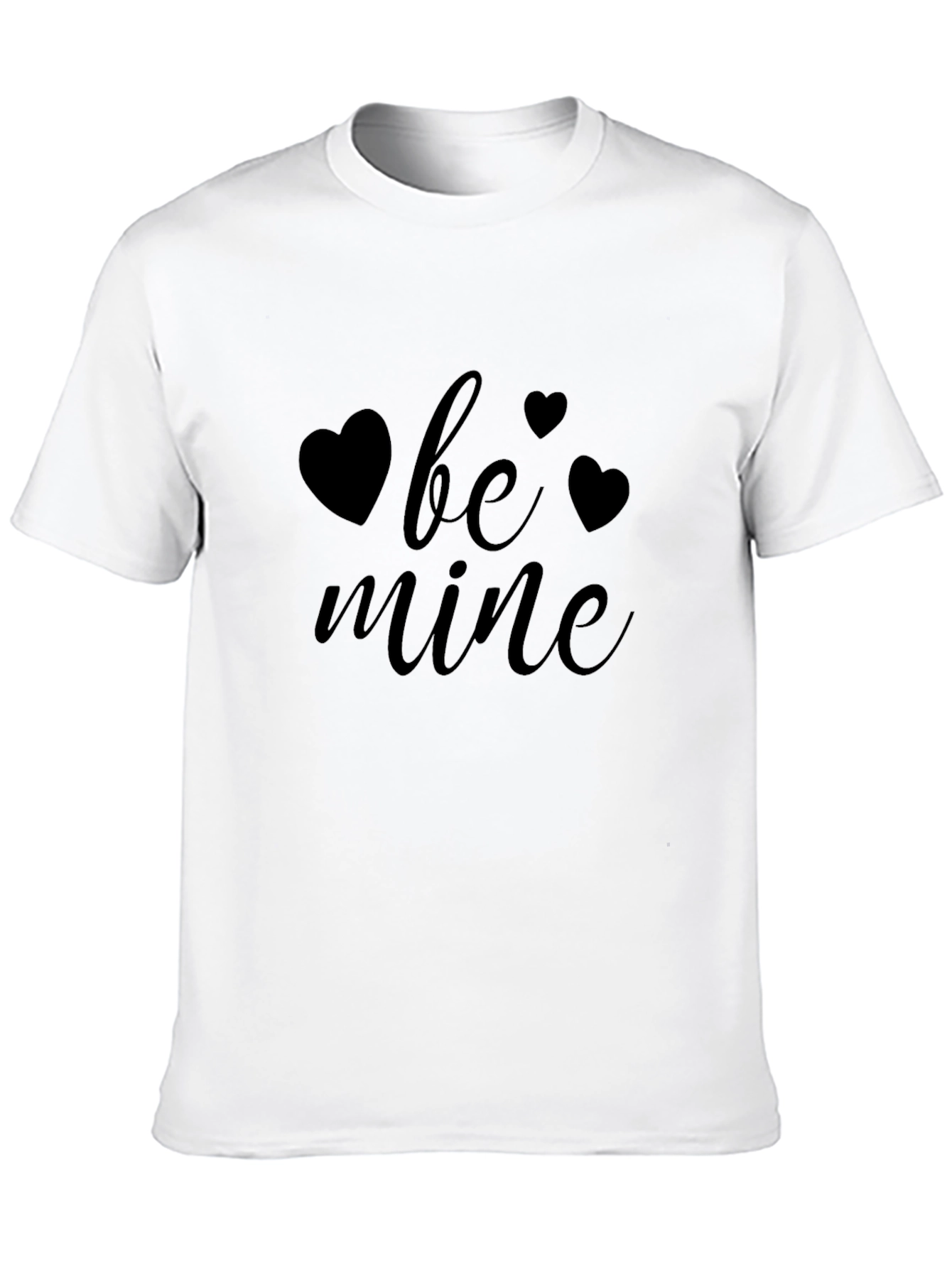 Be Mine Valentines Day Black T-Shirt