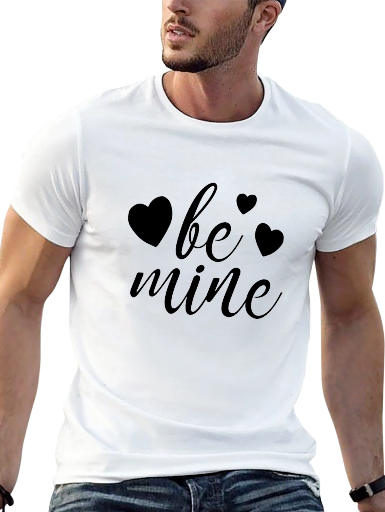 Be Mine Valentines Day Black T-Shirt