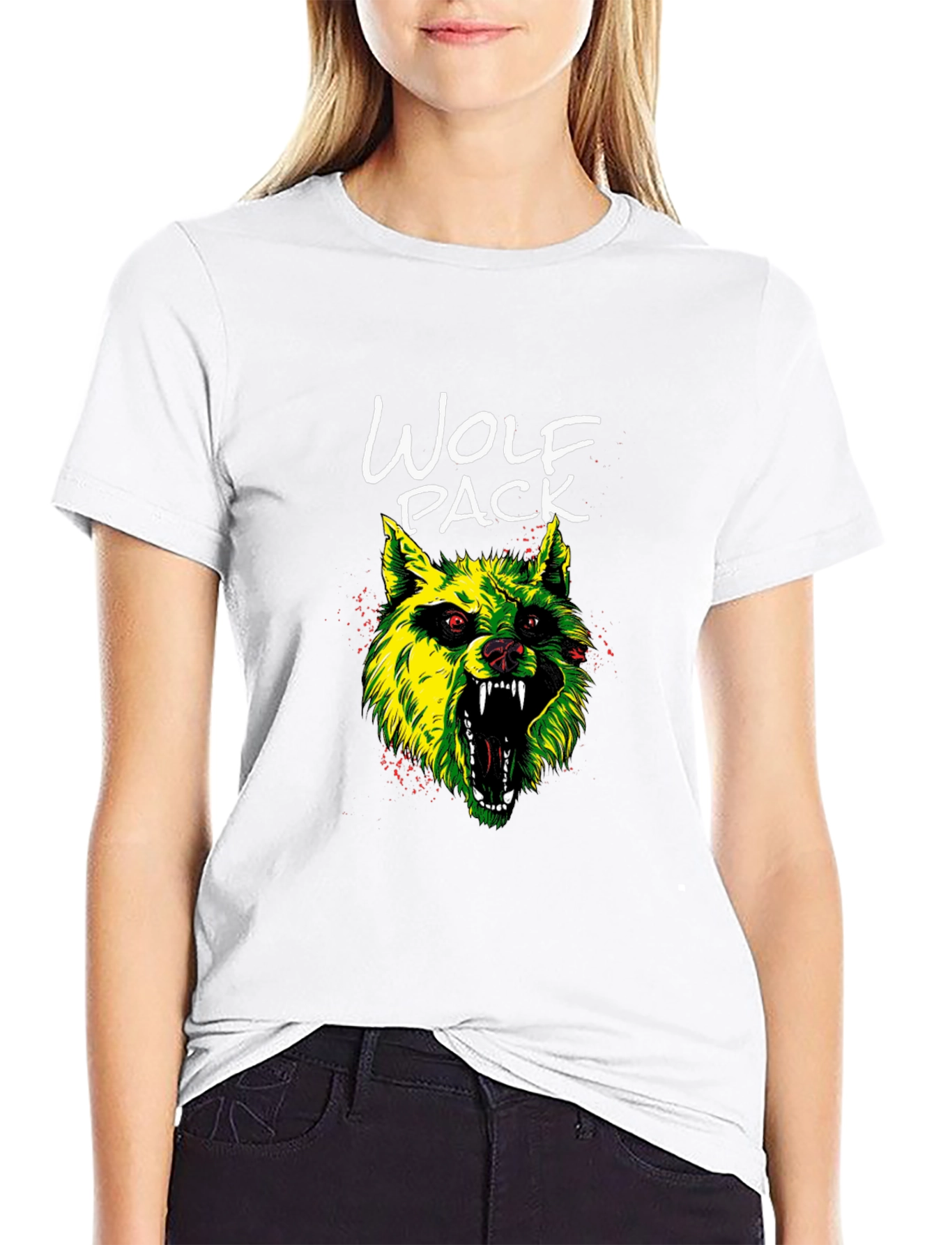 Wolf Pack Graphic Tee - Mens Black T-Shirt