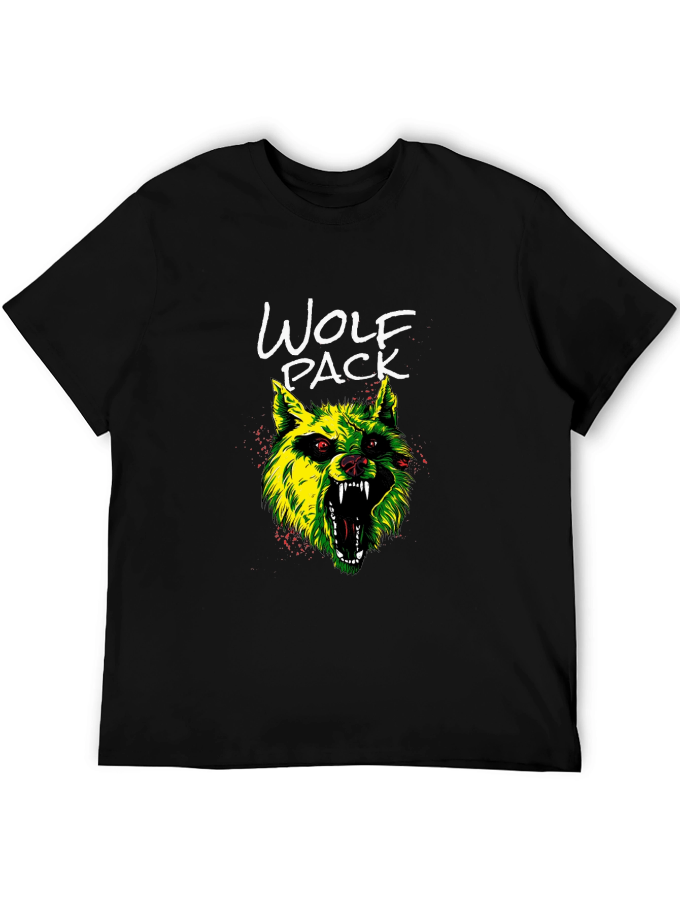 Wolf Pack Graphic Tee - Mens Black T-Shirt