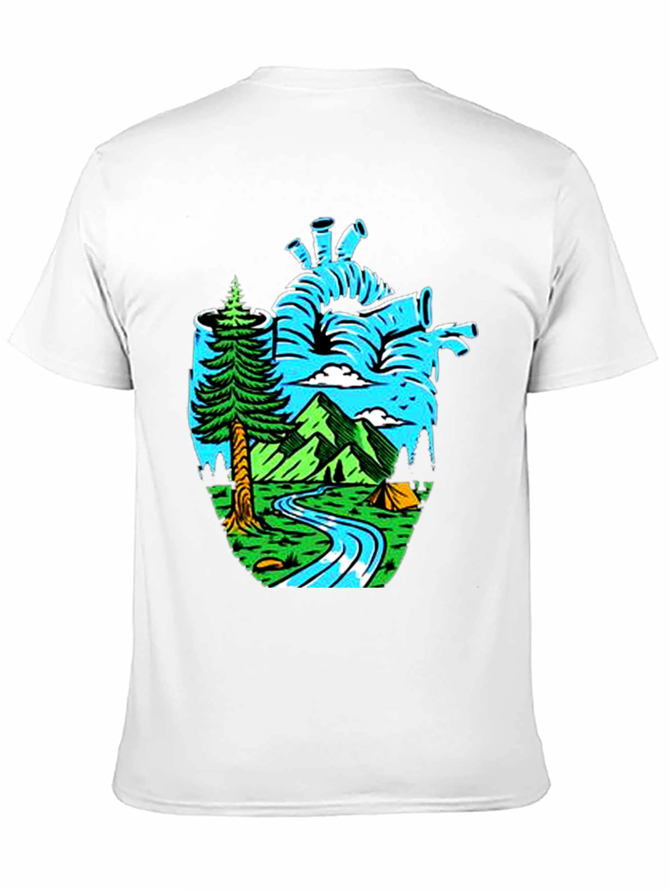 Nature Heart Graphic Tee - Black